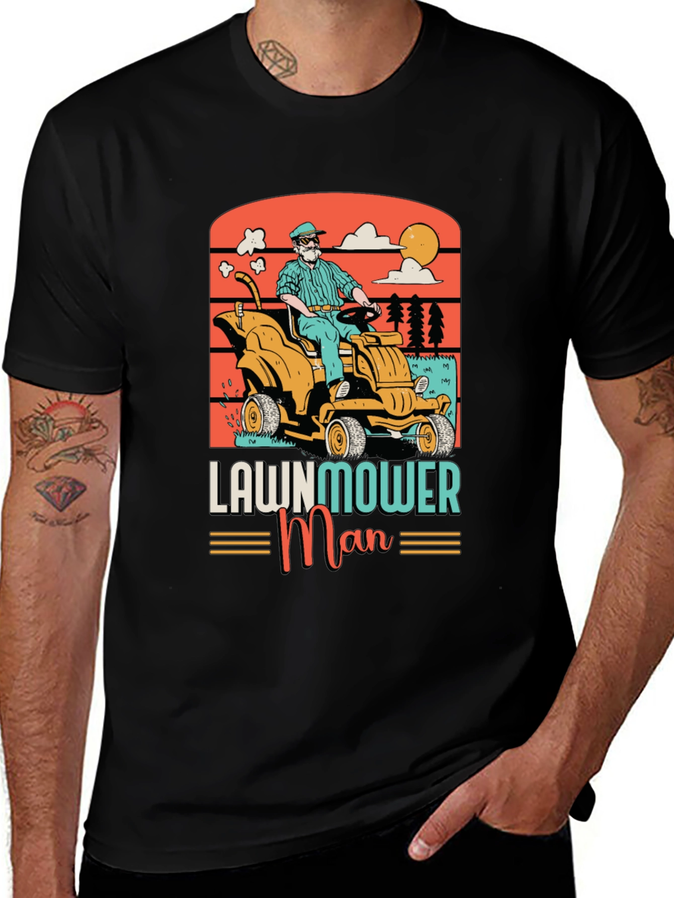 Lawnmower Man Graphic Tee - Retro Style