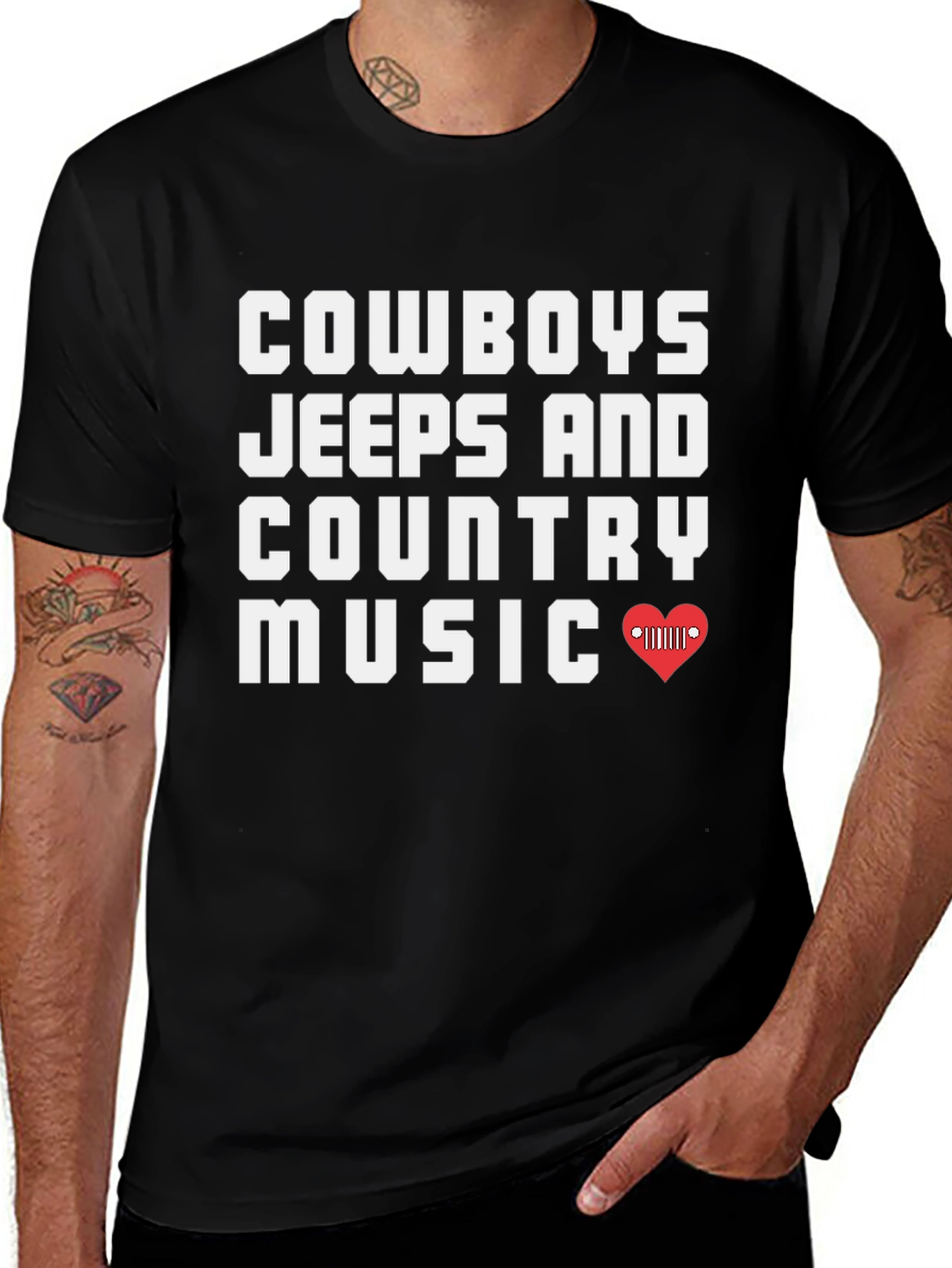 Variant 9 of Cowboys Jeeps & Country Music Graphic Tee
