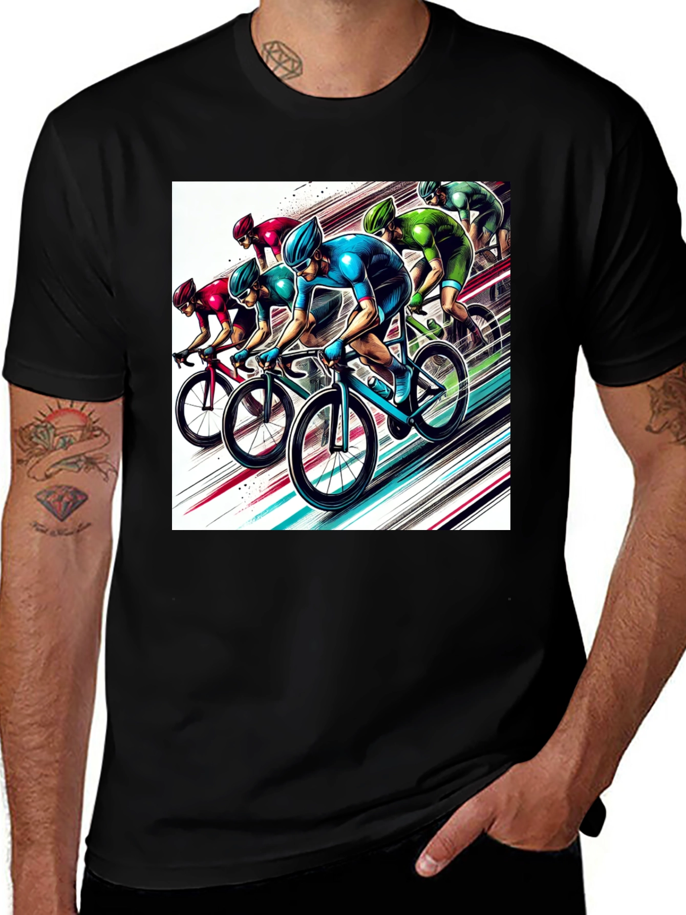 Variant 19 of Cycling Team Graphic Tee - Ride in Style!