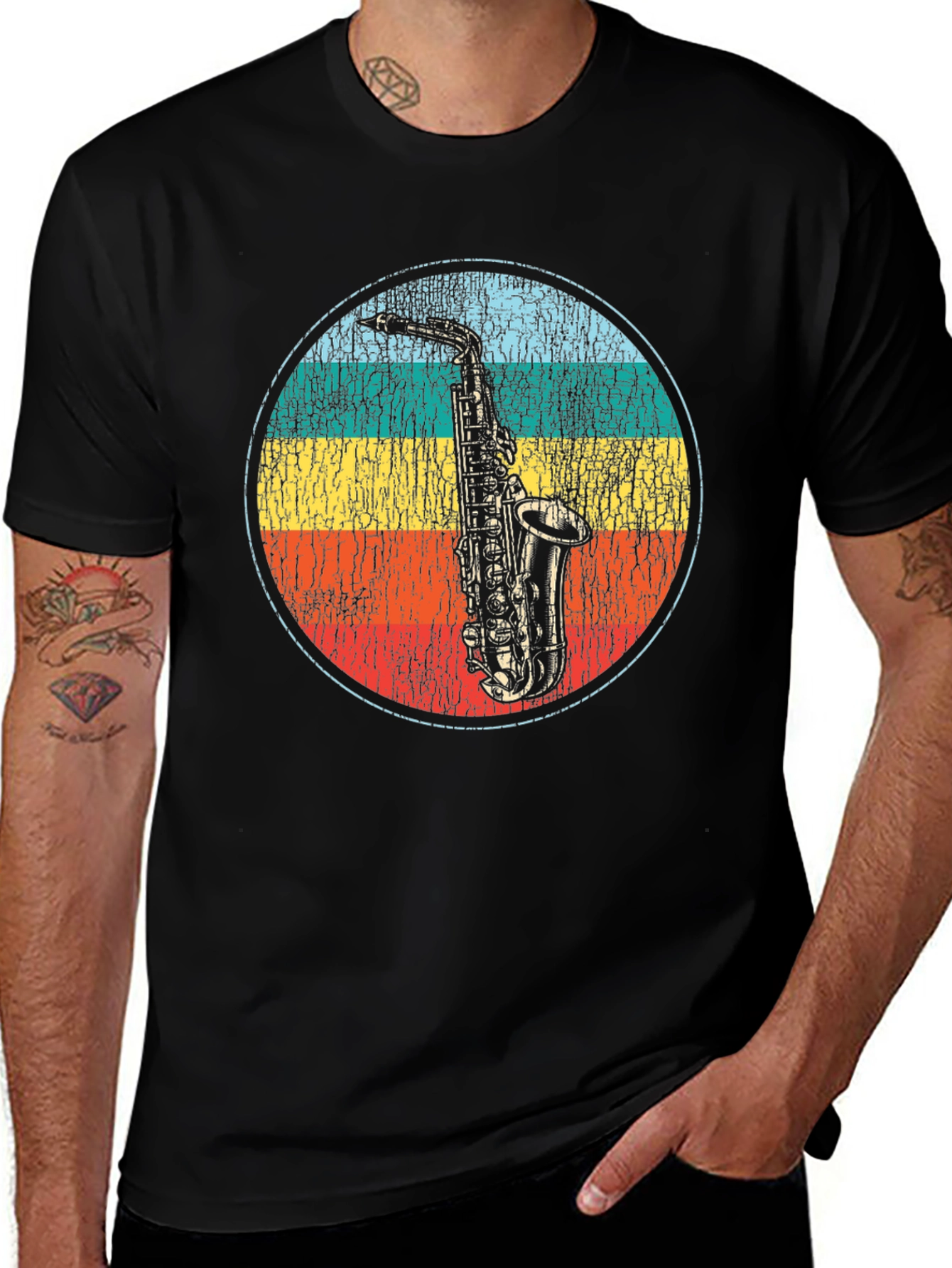 Variant 26 of Retro Saxophone Graphic T-Shirt