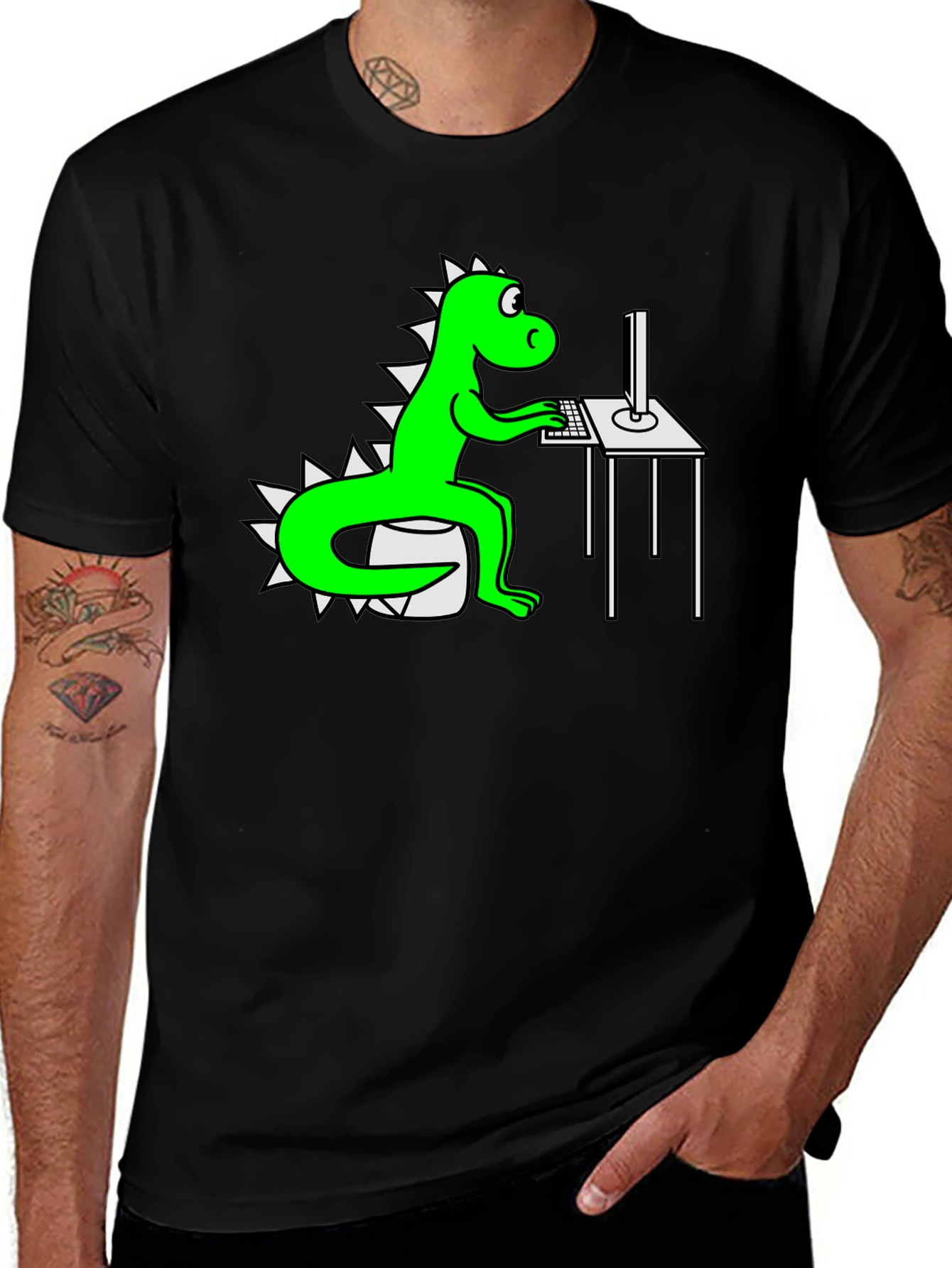 Variant 11 of Dinosaur Programmer T-Shirt