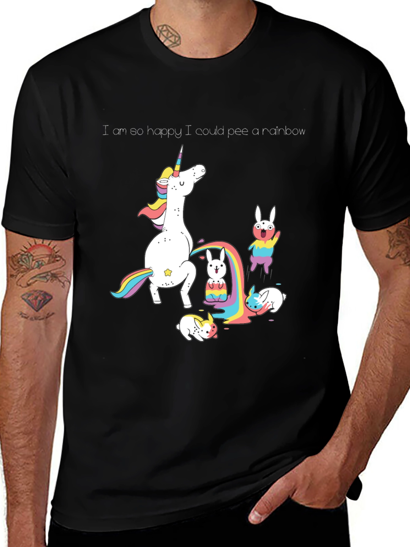 Variant 15 of Unicorn Rainbow Pee T-Shirt
