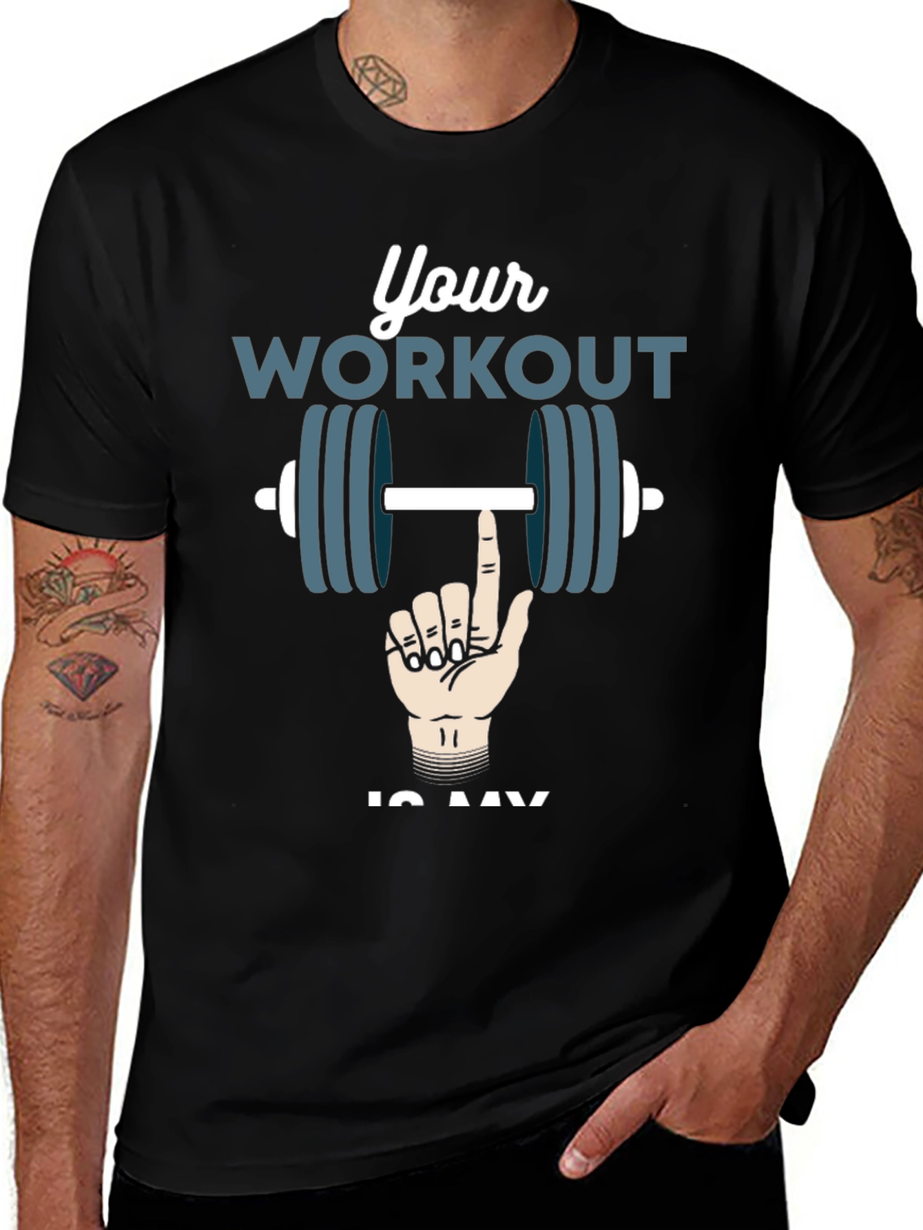 Variant 9 of Your Workout is My Warmup T-Shirt - Gym Humor