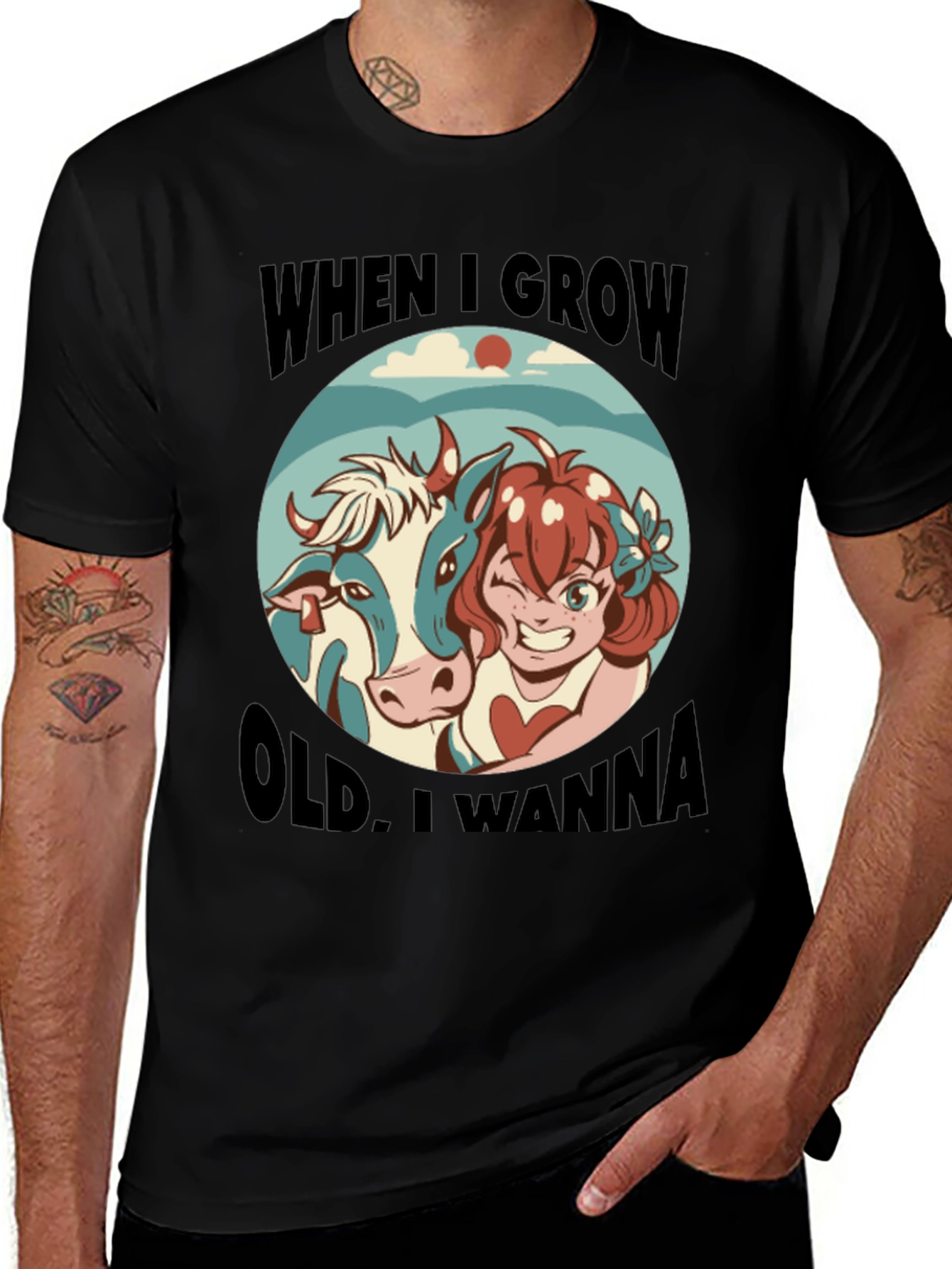 Variant 7 of Humorous 'When I Grow Old' Graphic Tee
