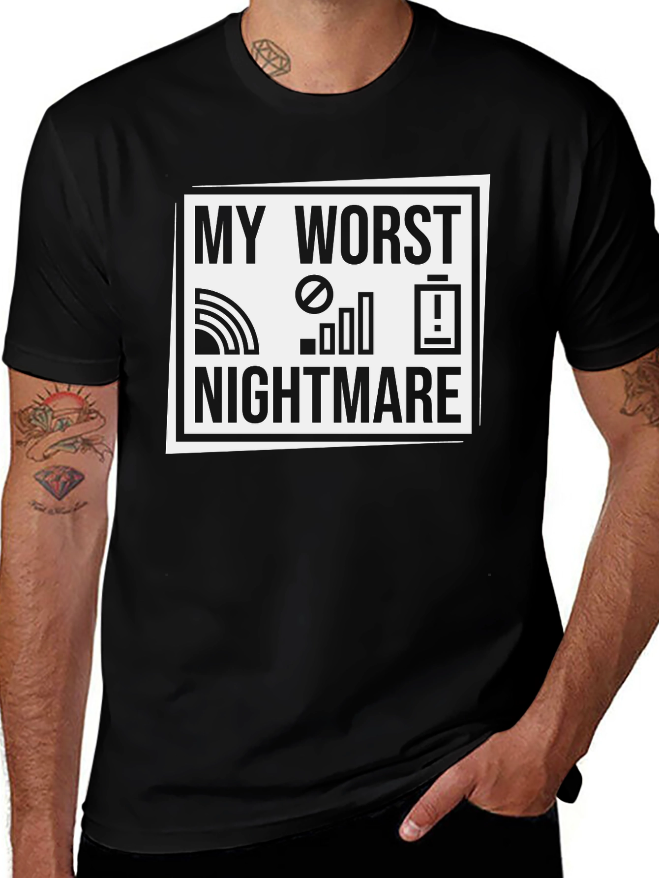 My Worst Nightmare T-Shirt - No Wifi Low Battery