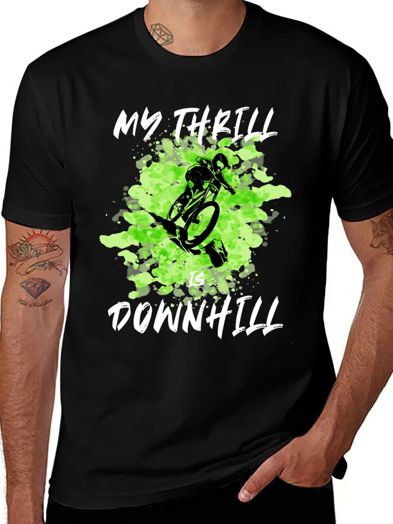 Variant 14 of My Thrill is Downhill Mountain Biking T-Shirt