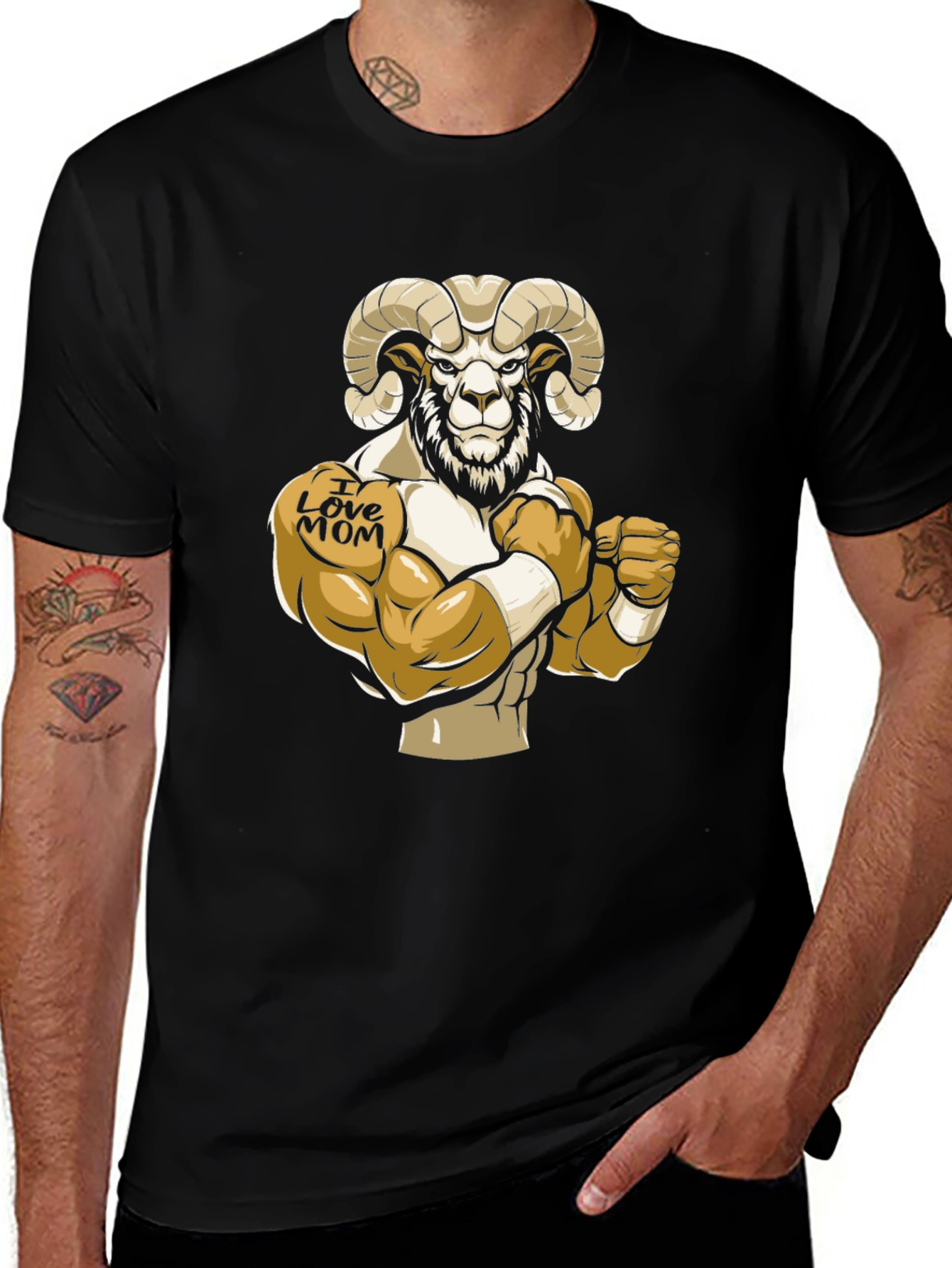 Variant 13 of Rambo Ram I Love Mom Graphic T-Shirt