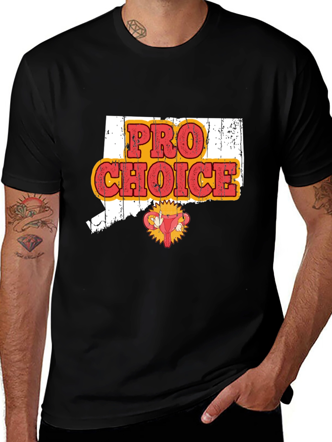 Variant 20 of Pro Choice Connecticut Women's Rights T-Shirt