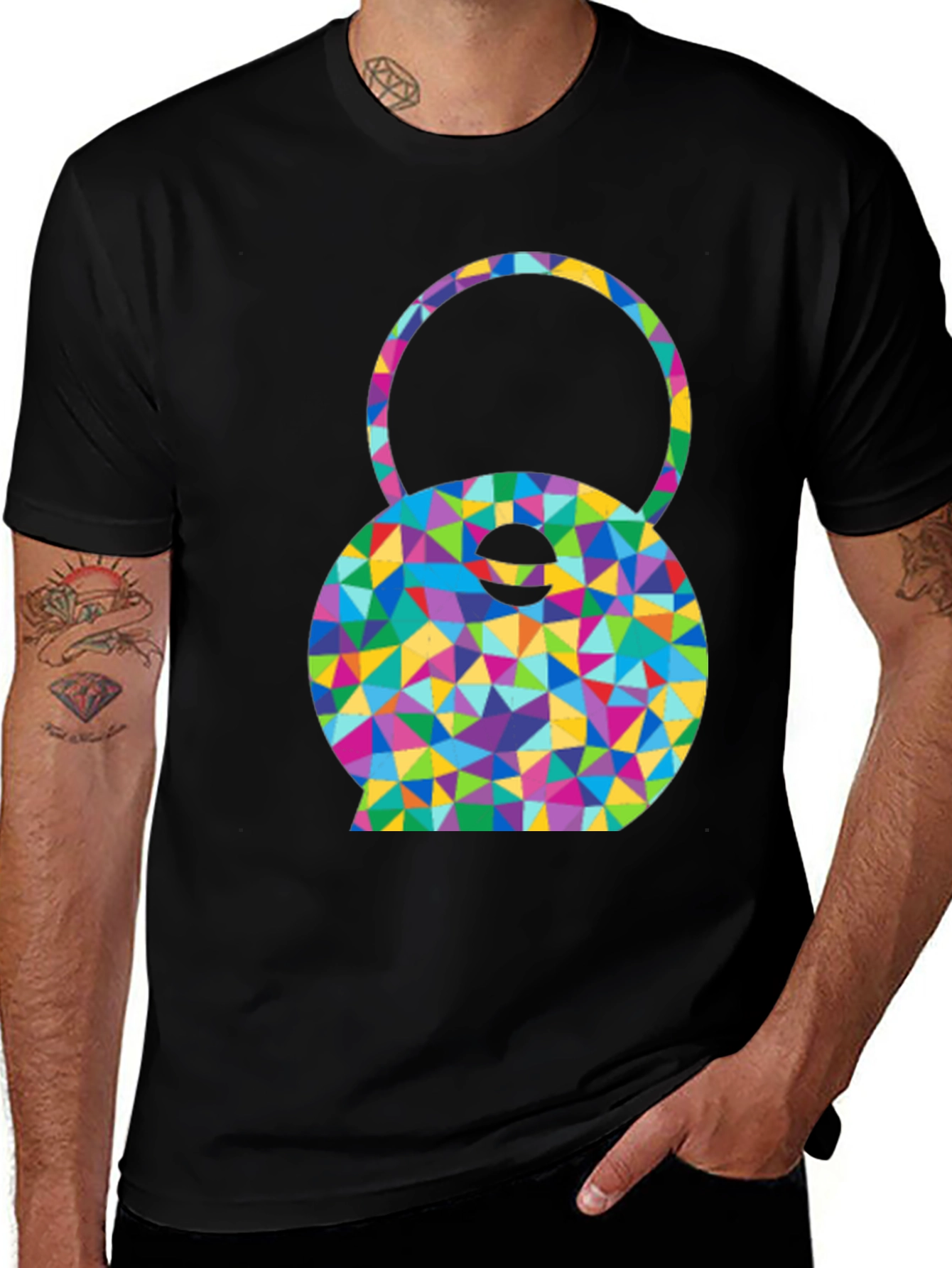 Variant 28 of Geometric Kettlebell Graphic Tee