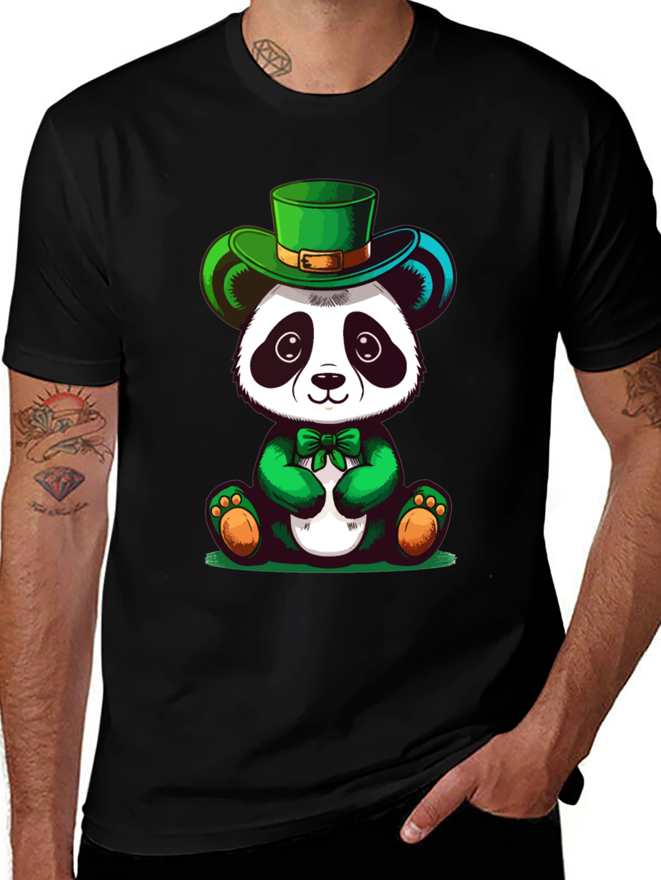 St Patrick's Day Panda Graphic Tee