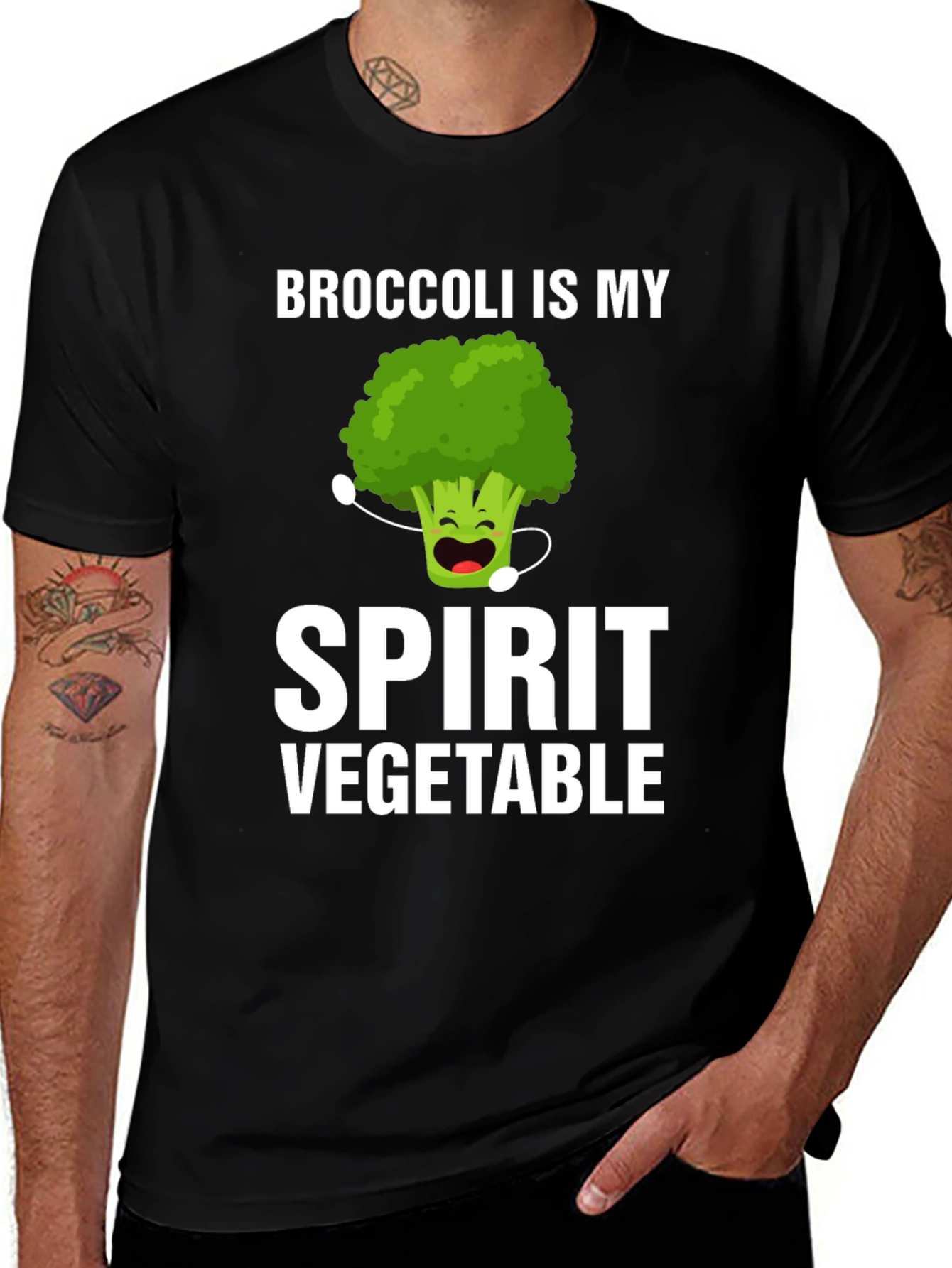 Variant 20 of Broccoli Spirit Vegetable T-Shirt Funny Foodie Tee