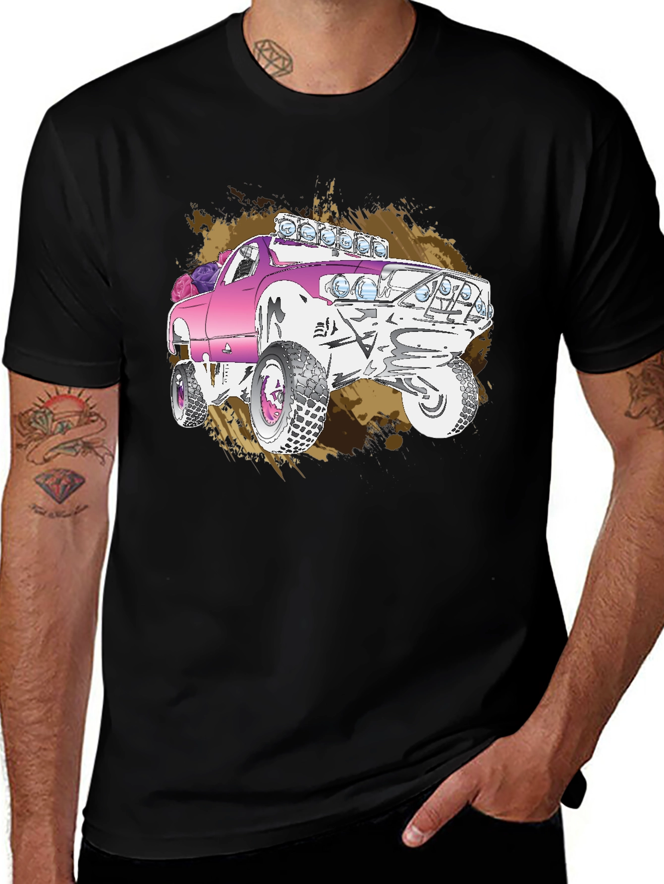 Variant 25 of Pink Monster Truck Graphic T-Shirt