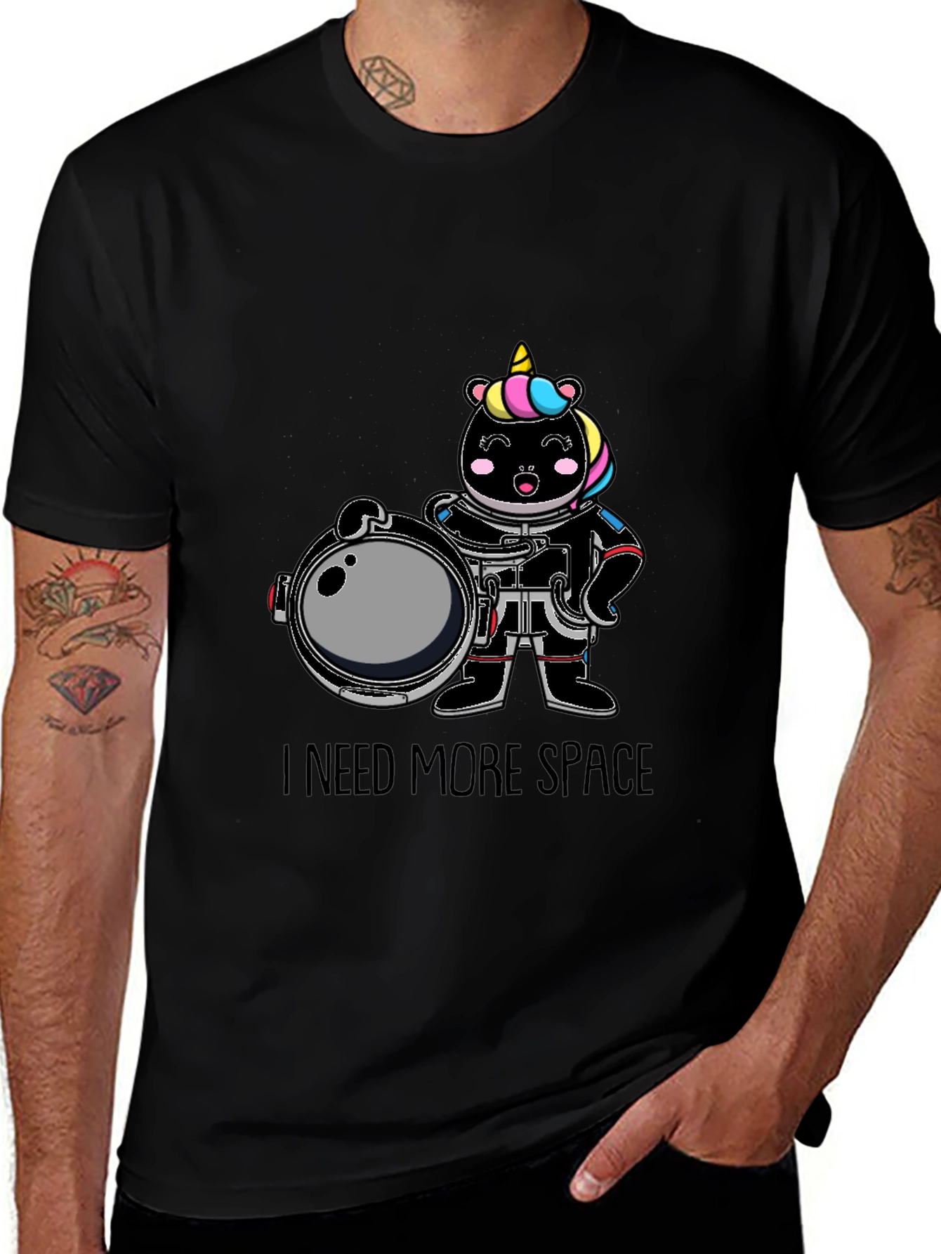 Variant 2 of I Need More Space Astronaut Unicorn T-Shirt