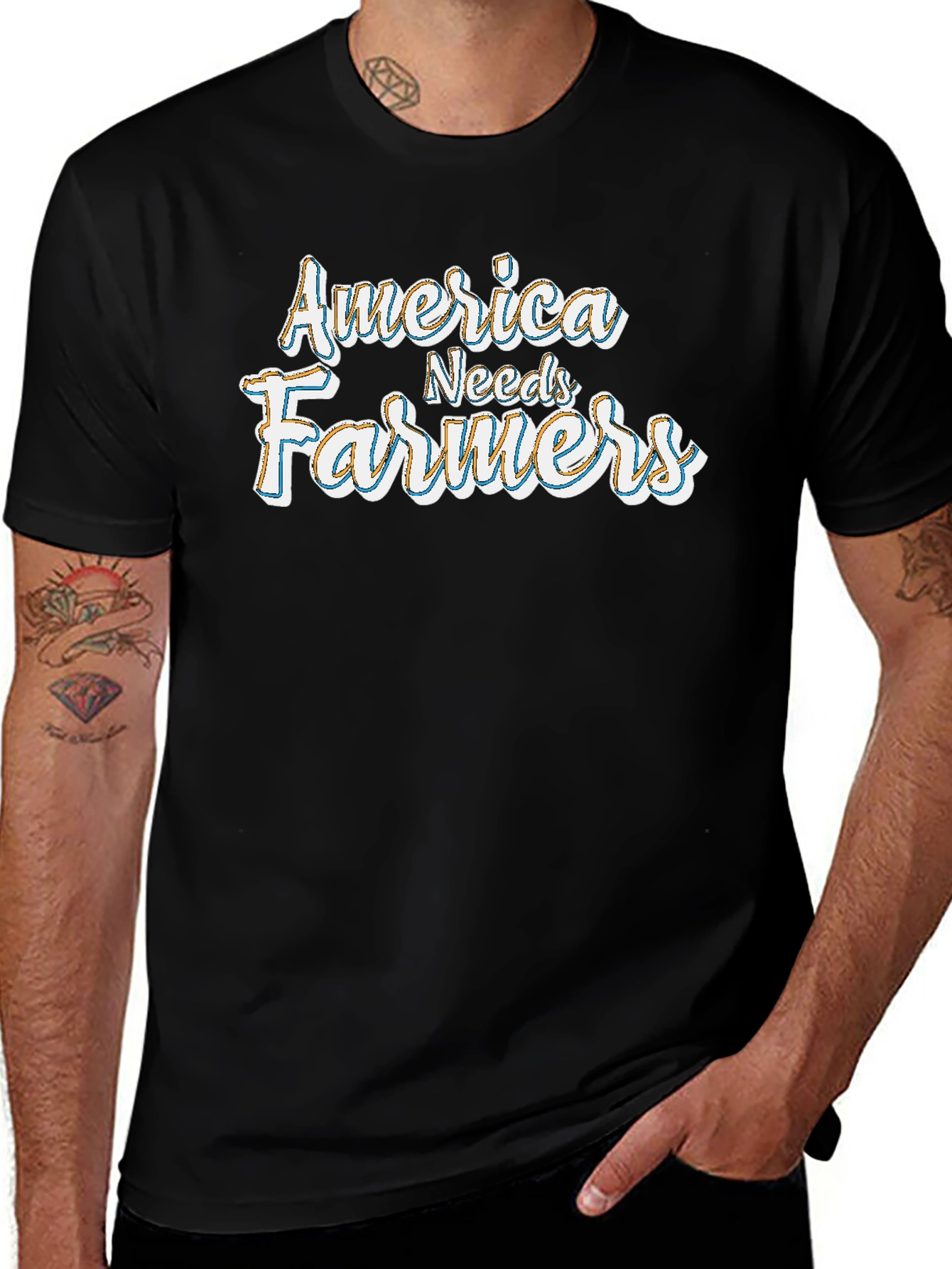 Variant 6 of America Needs Farmers Graphic T-Shirt