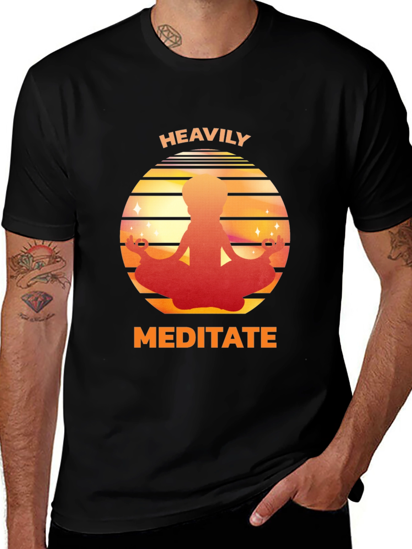 Heavily Meditate Graphic Tee - Relaxed Fit