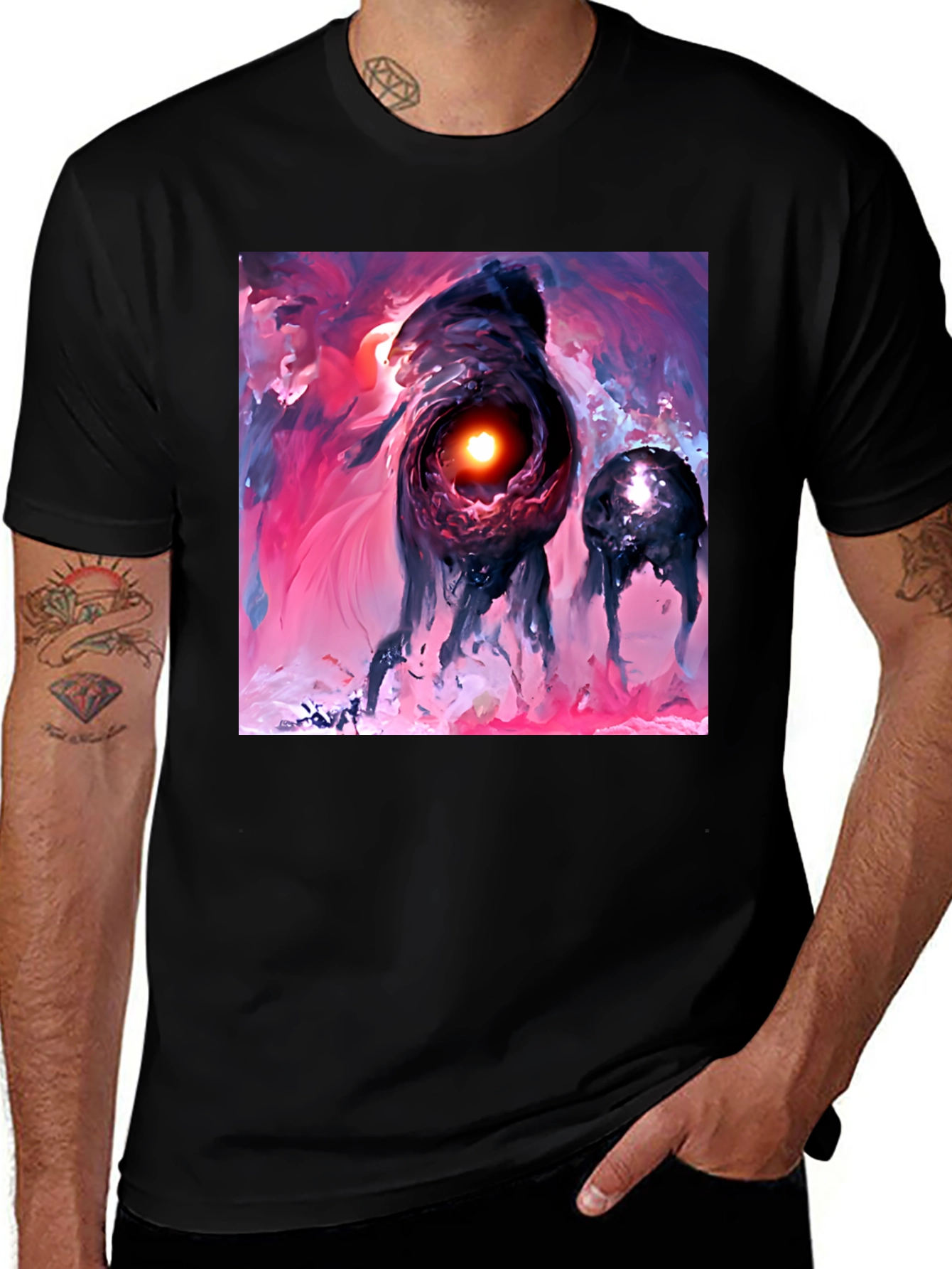 Variant 5 of Abstract Art Black T-Shirt