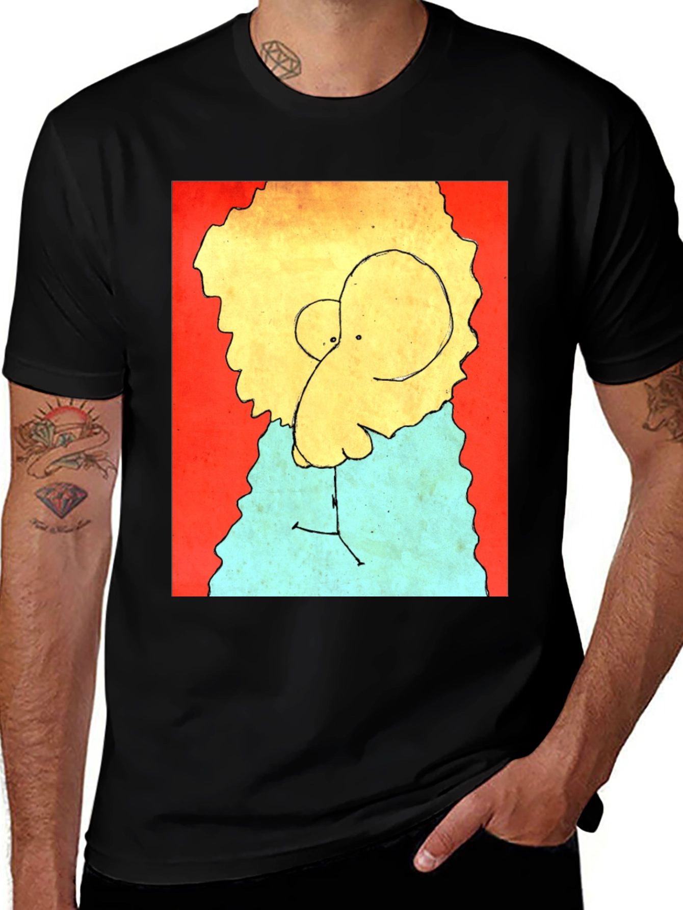 Variant 28 of Cartoon Graphic Print Crew Neck T-Shirt