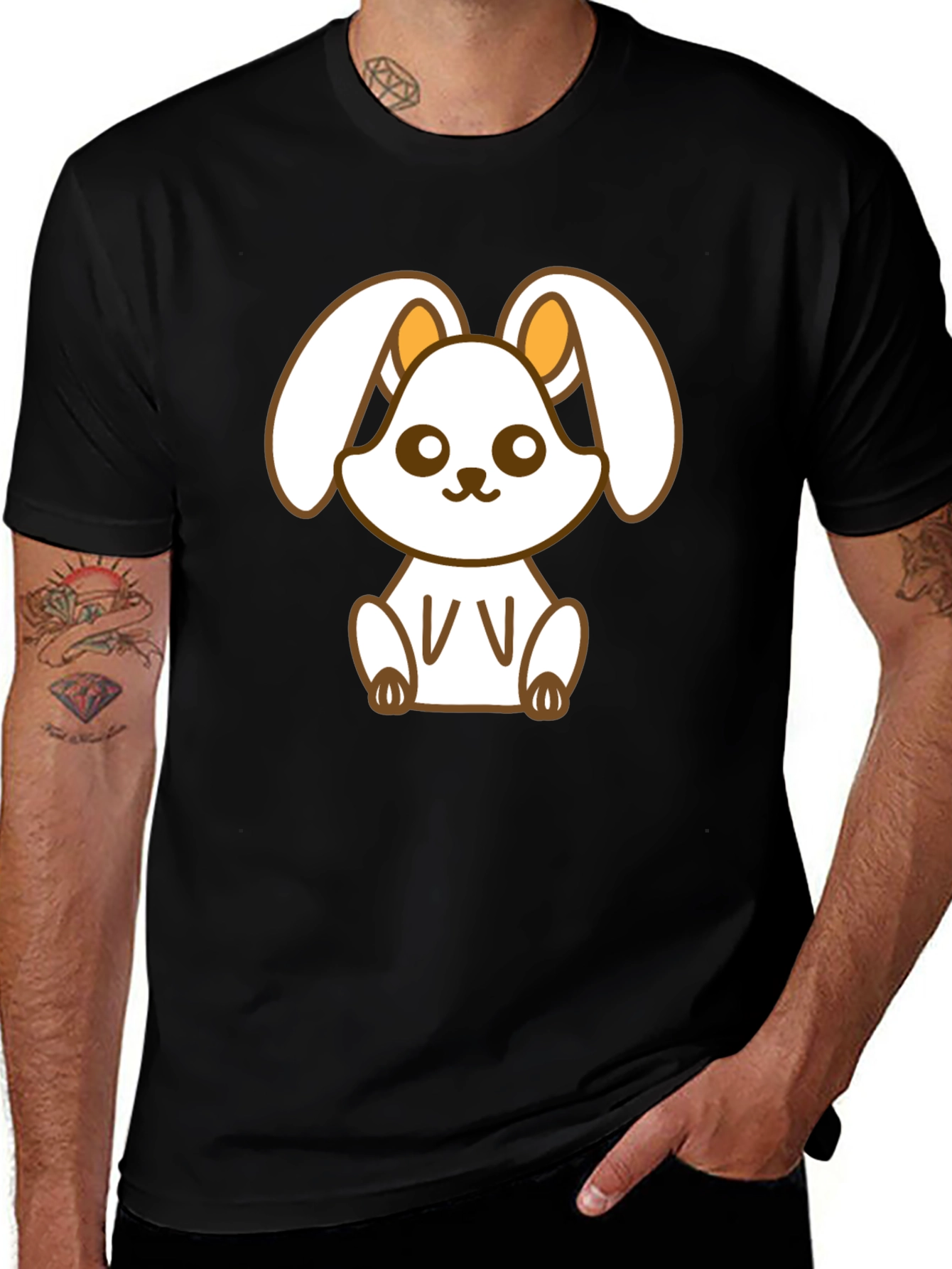 Variant 5 of Cute Bunny Graphic Tee - Soft Cotton T-Shirt