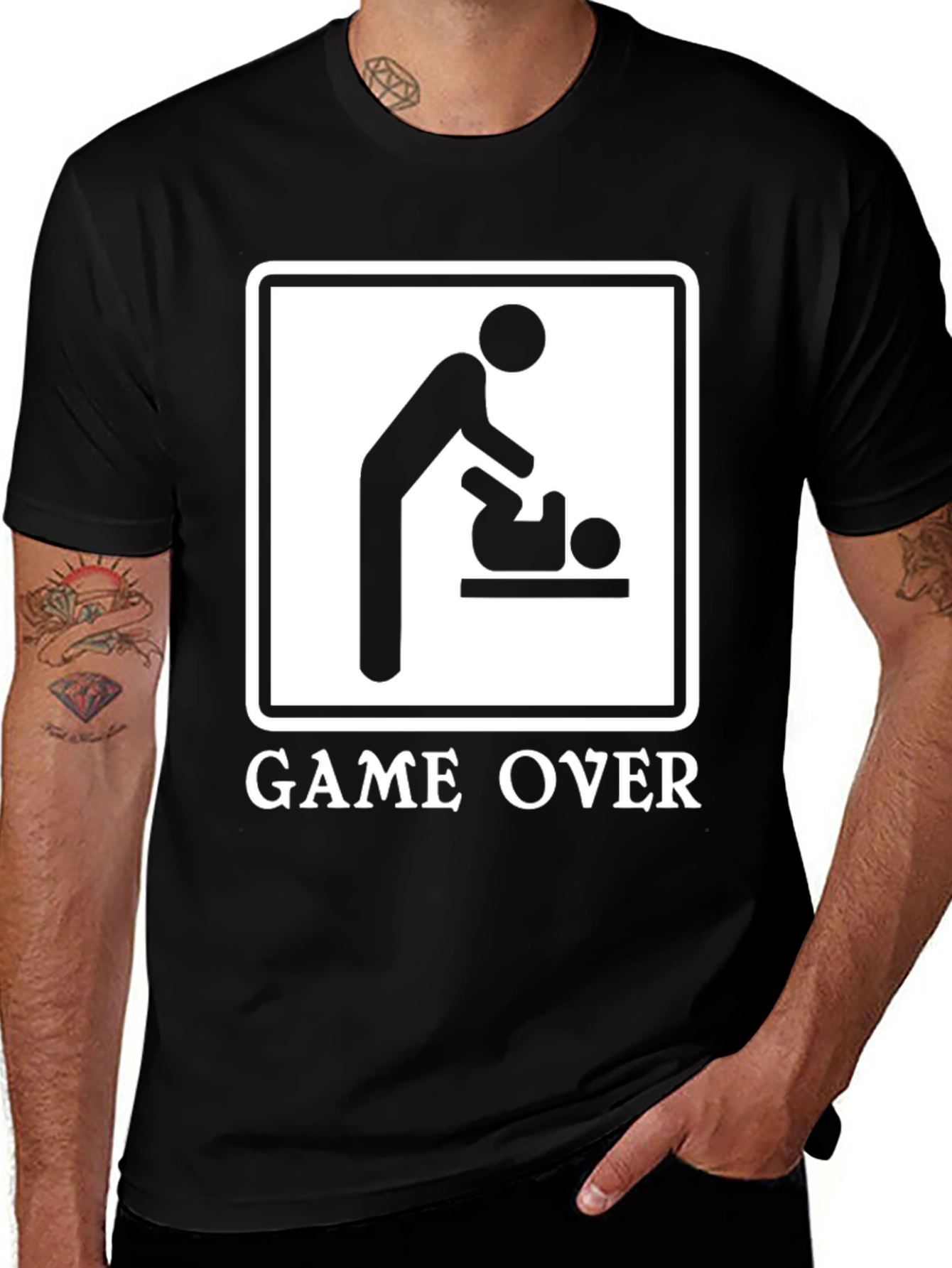 Game Over Baby Changing T-Shirt