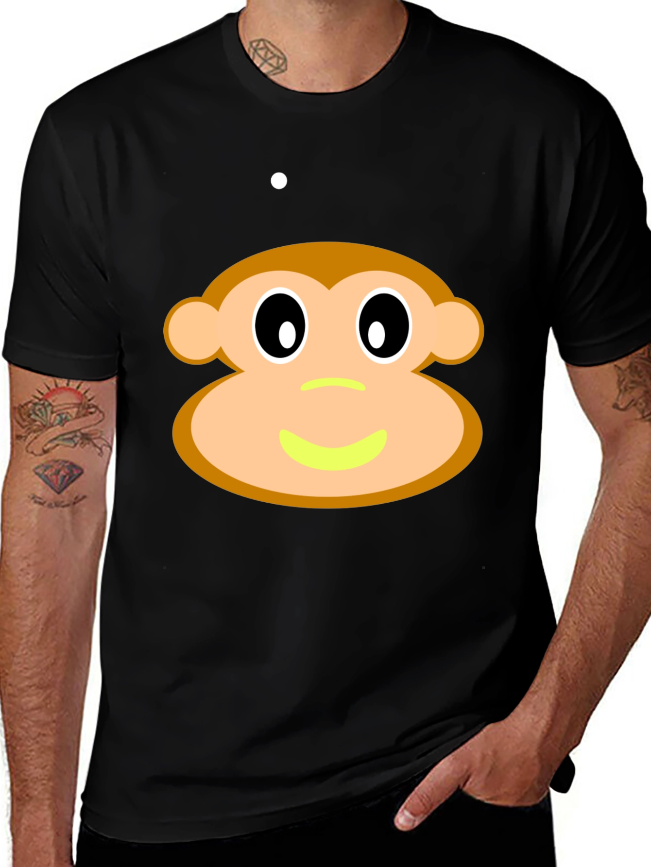 Variant 11 of Funky Monkey Graphic Tee - Casual Black T-Shirt