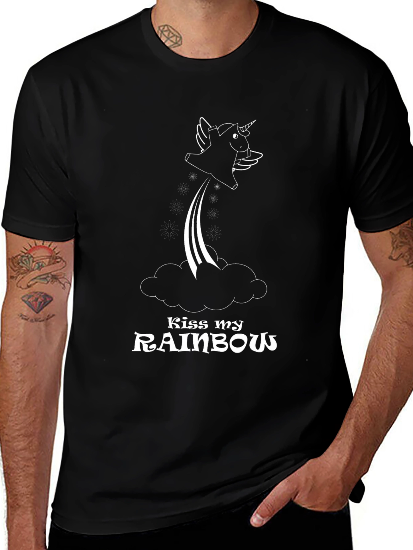 Variant 30 of Kiss My Rainbow Unicorn Graphic T-Shirt