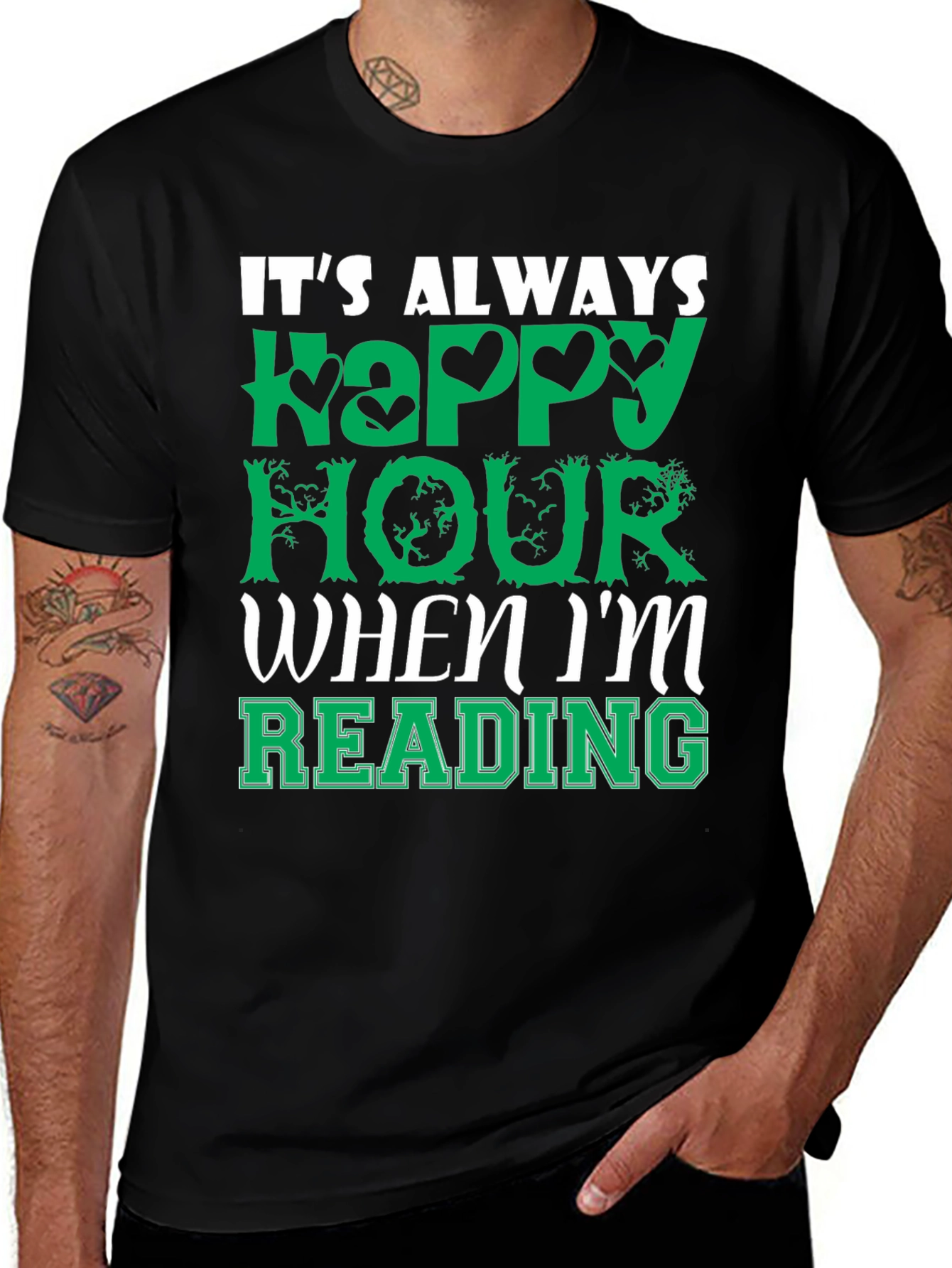 Variant 19 of Happy Hour Reading T-Shirt - Book Lover Tee