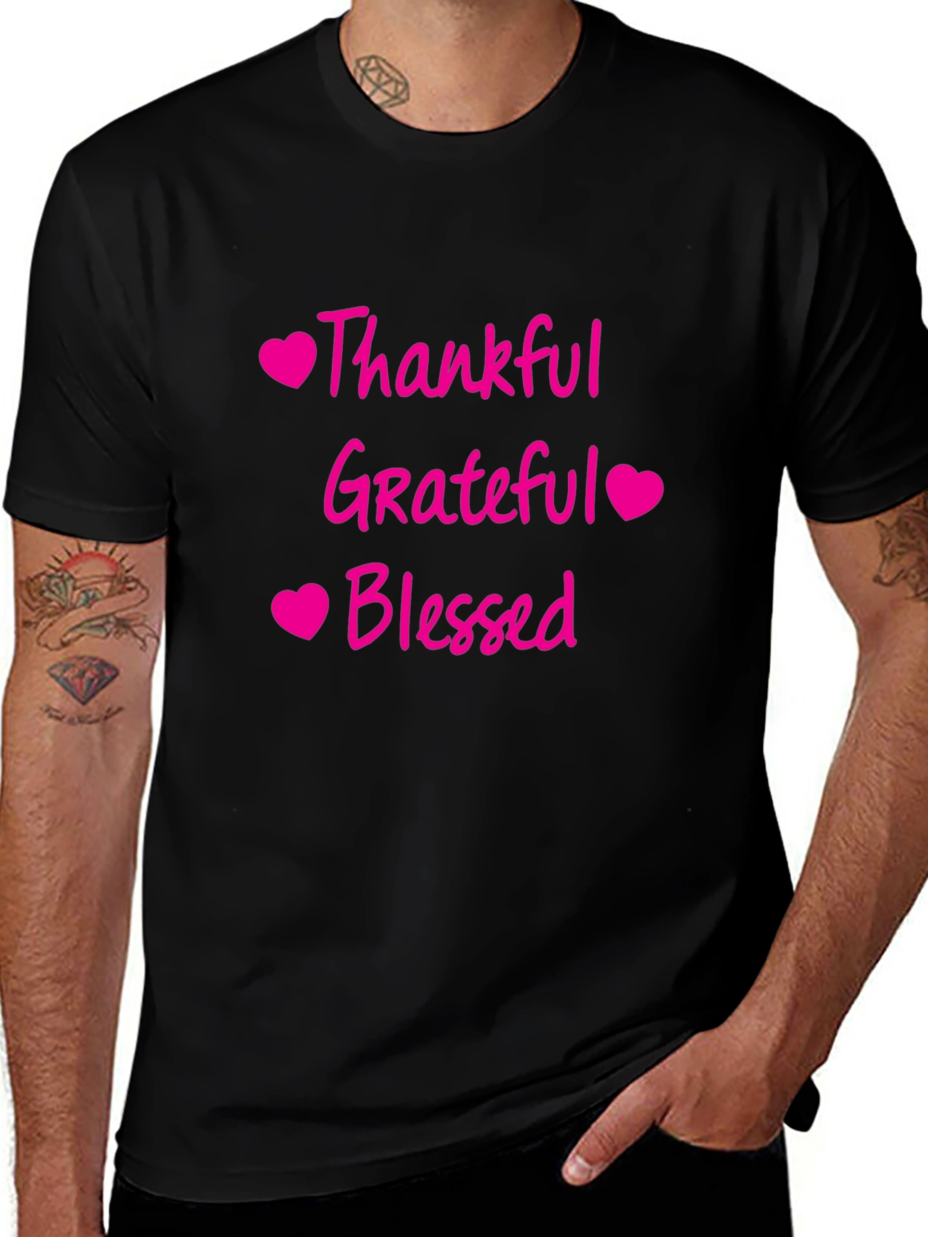 Variant 16 of Thankful Grateful Blessed Graphic Tee