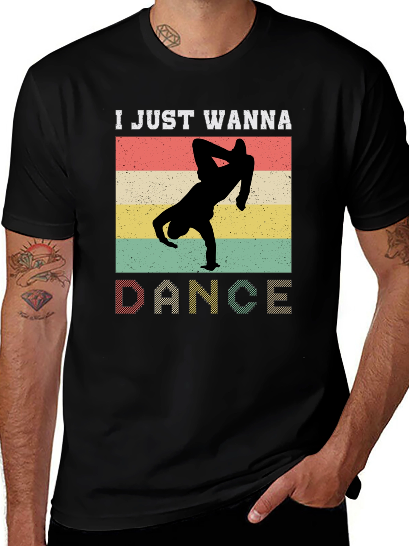 Variant 14 of I Just Wanna Dance Retro Graphic Tee