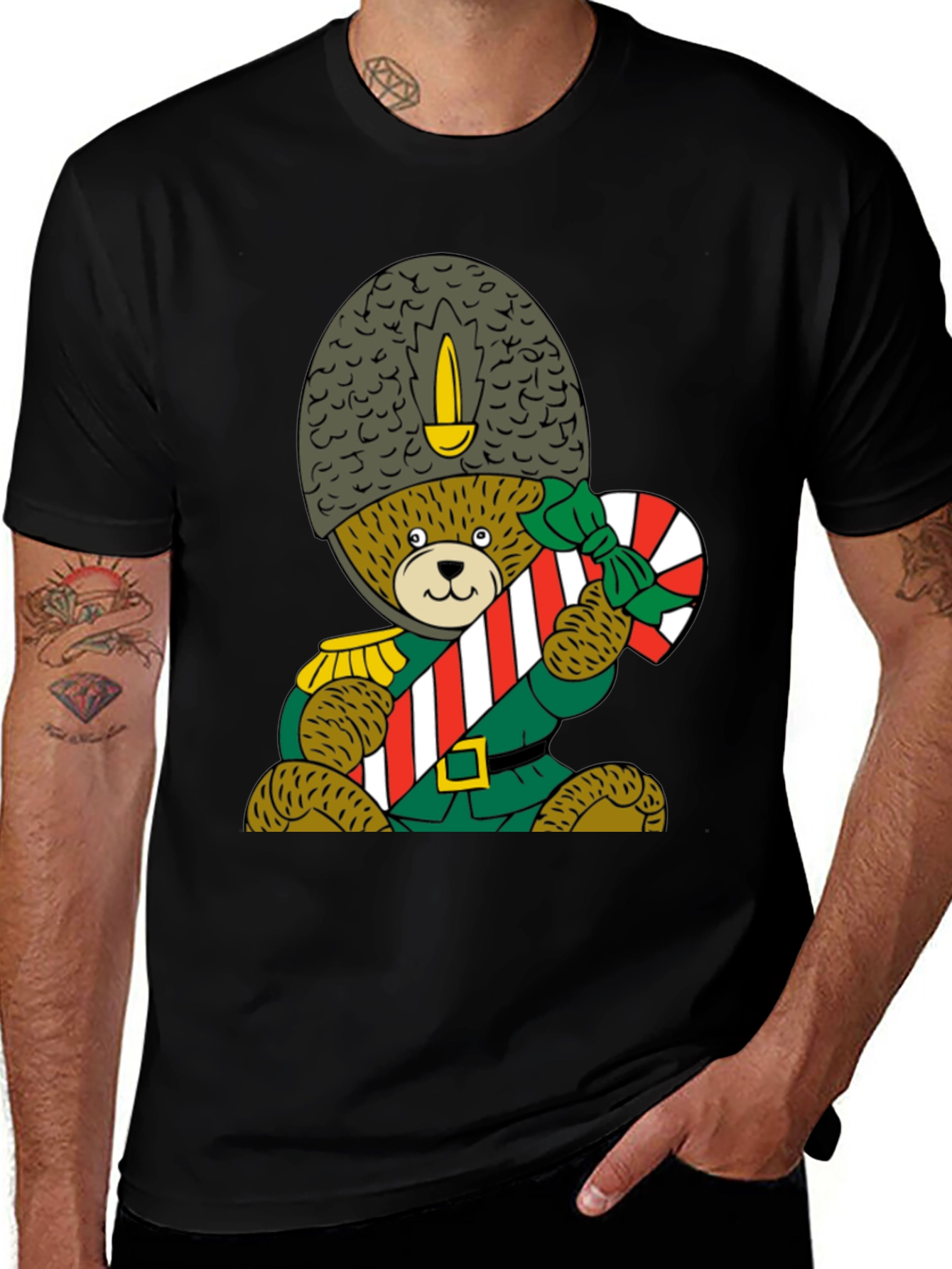Variant 12 of Holiday Teddy Bear Soldier Graphic Tee