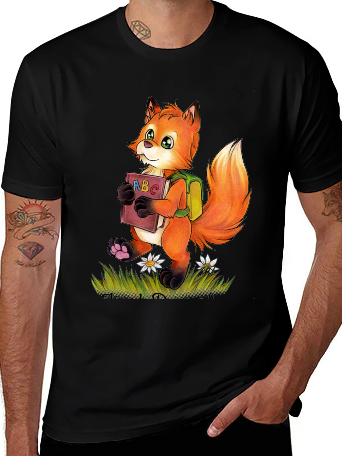 Variant 9 of Fox with ABC Book T-Shirt