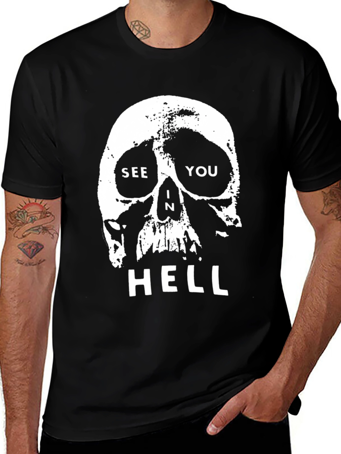 Variant 21 of See You In Hell Skull Graphic T-Shirt