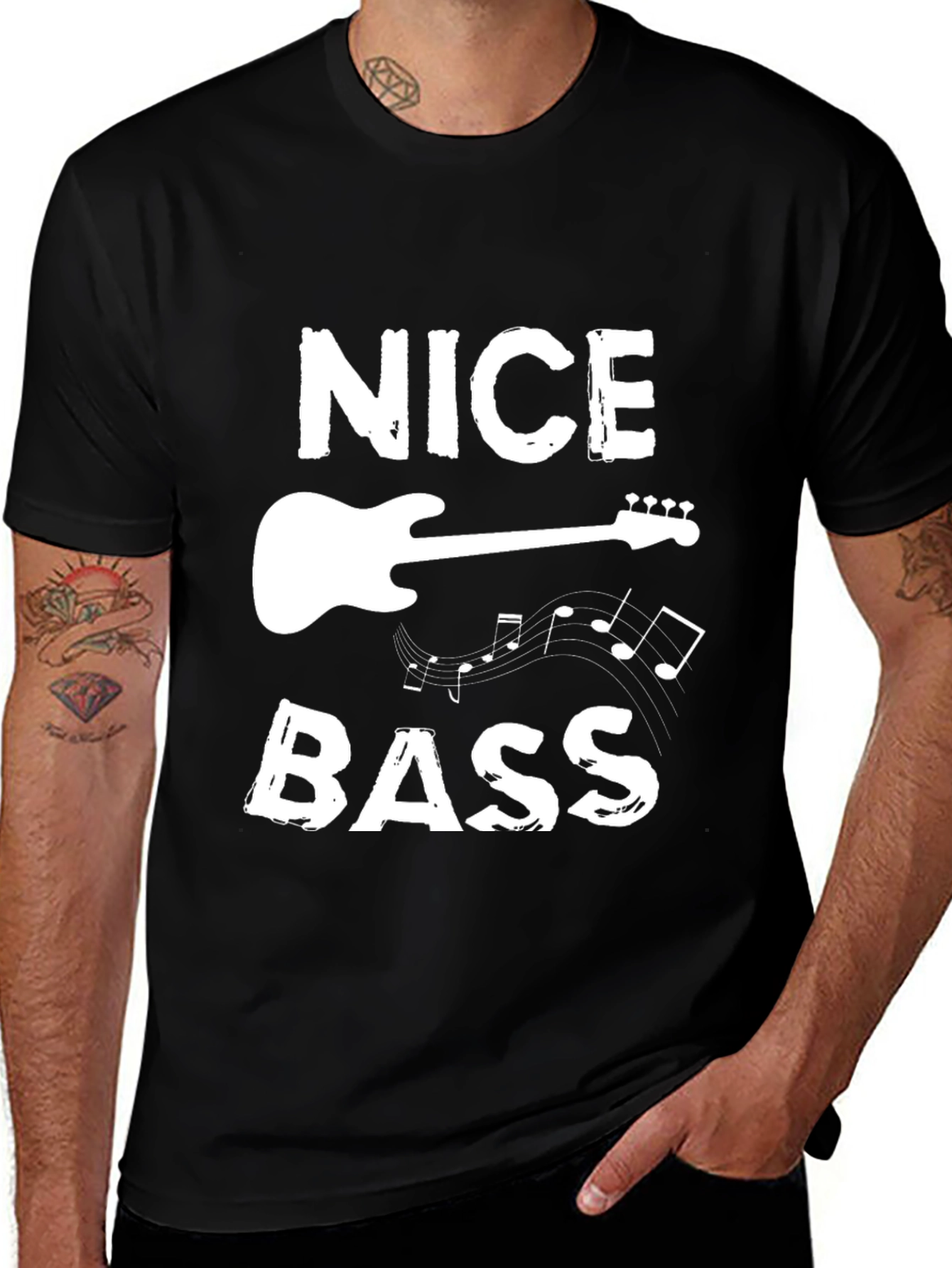 Variant 19 of Nice Bass T-Shirt - Musician Graphic Tee