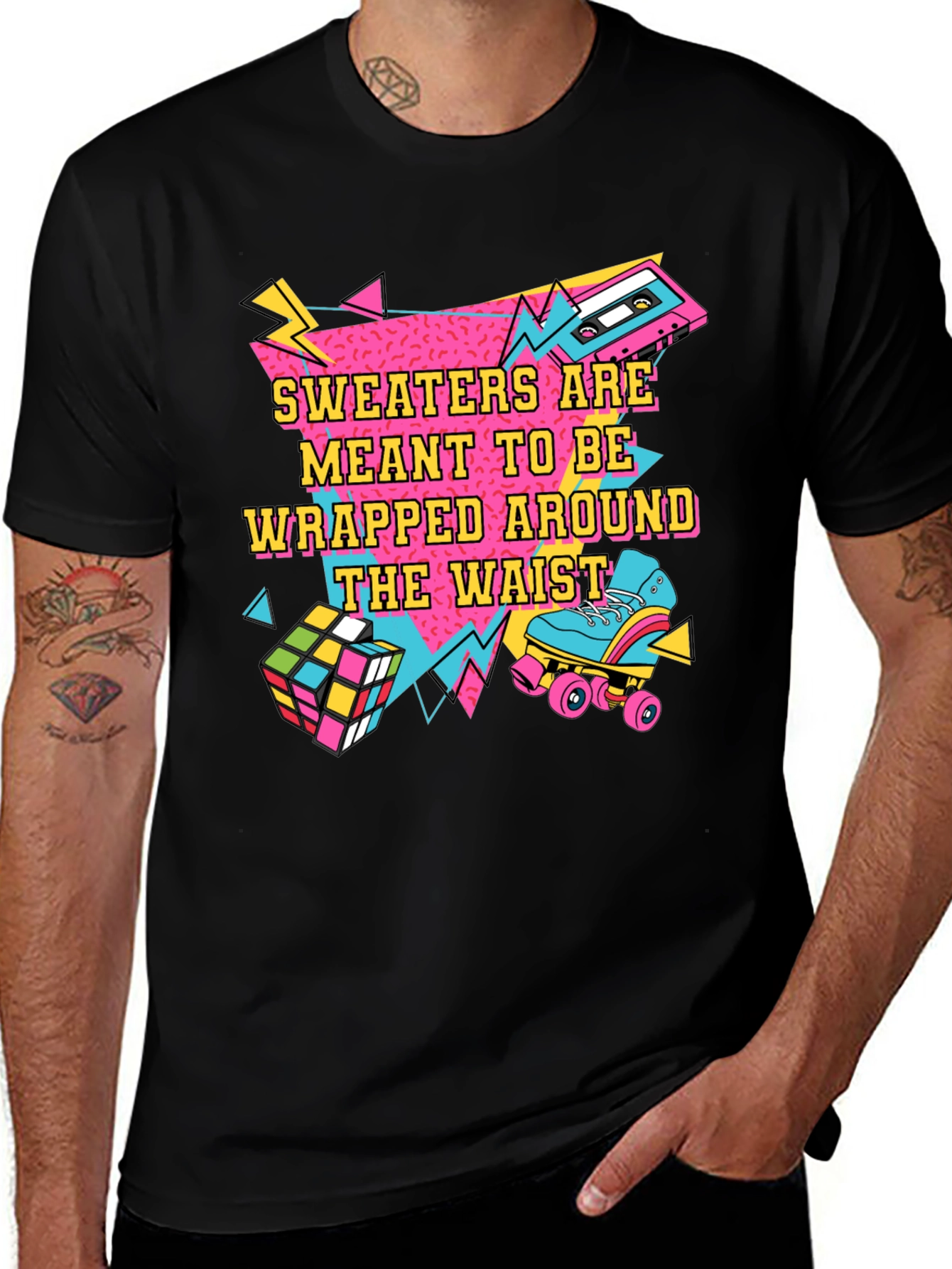 Retro 90s "Sweaters Around Waist" Graphic Tee