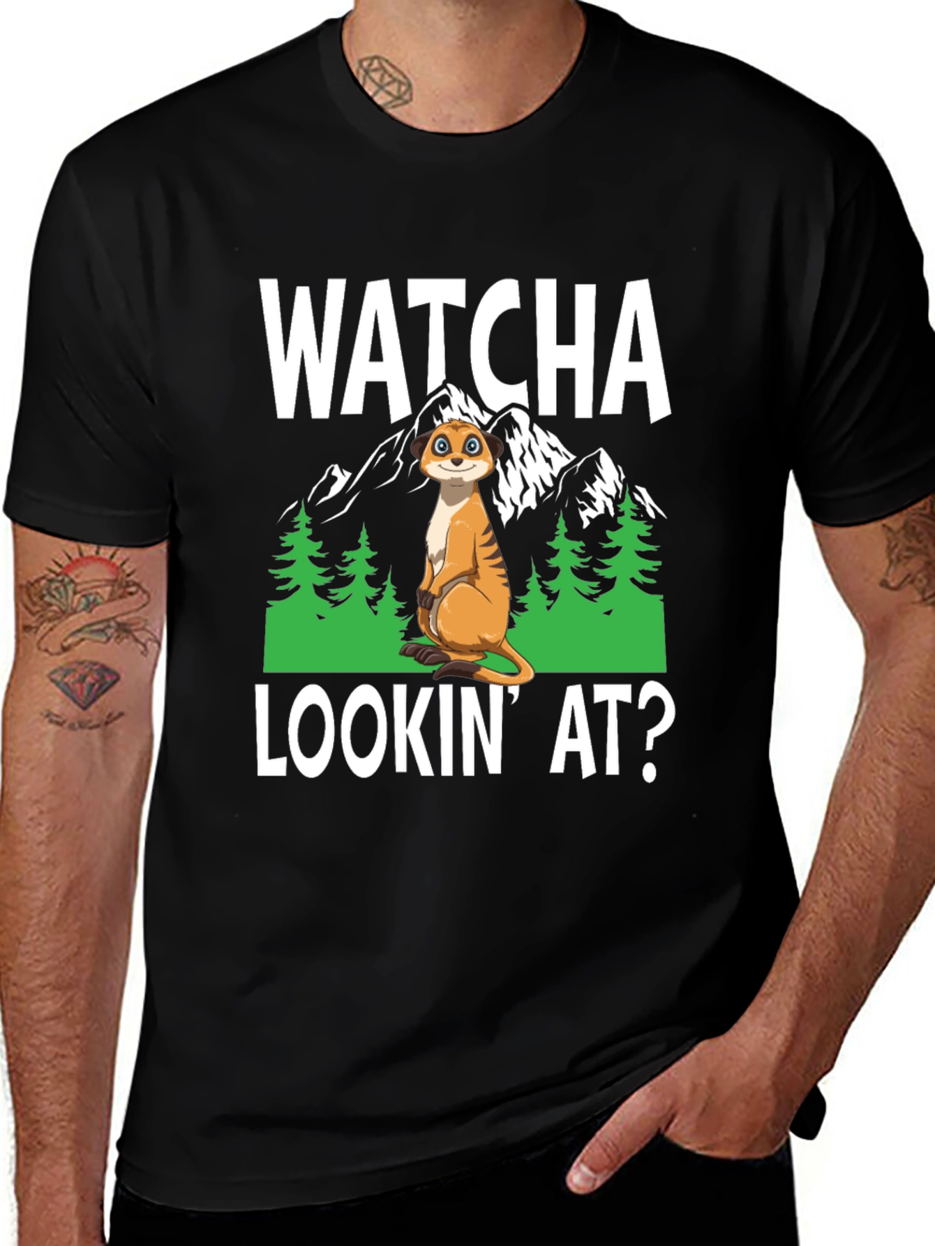 Variant 19 of Watcha Lookin' At? Meerkat Graphic Tee