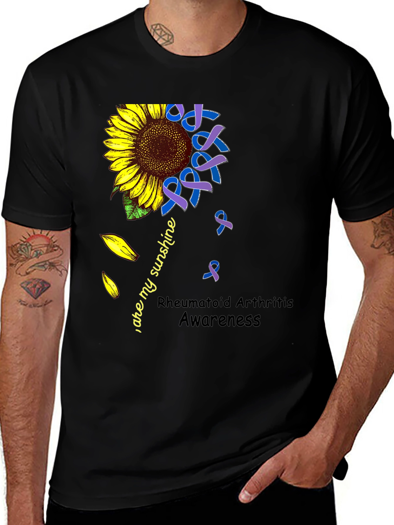 Rheumatoid Arthritis Awareness Sunflower T-Shirt