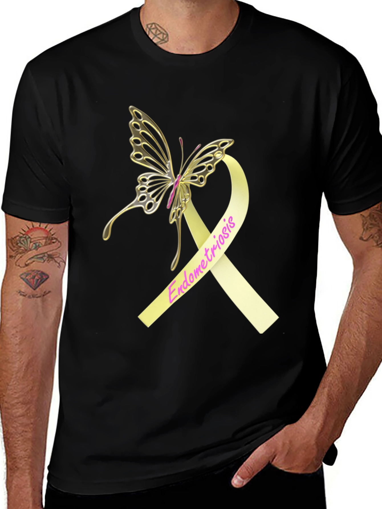 Endometriosis Awareness Butterfly T-Shirt