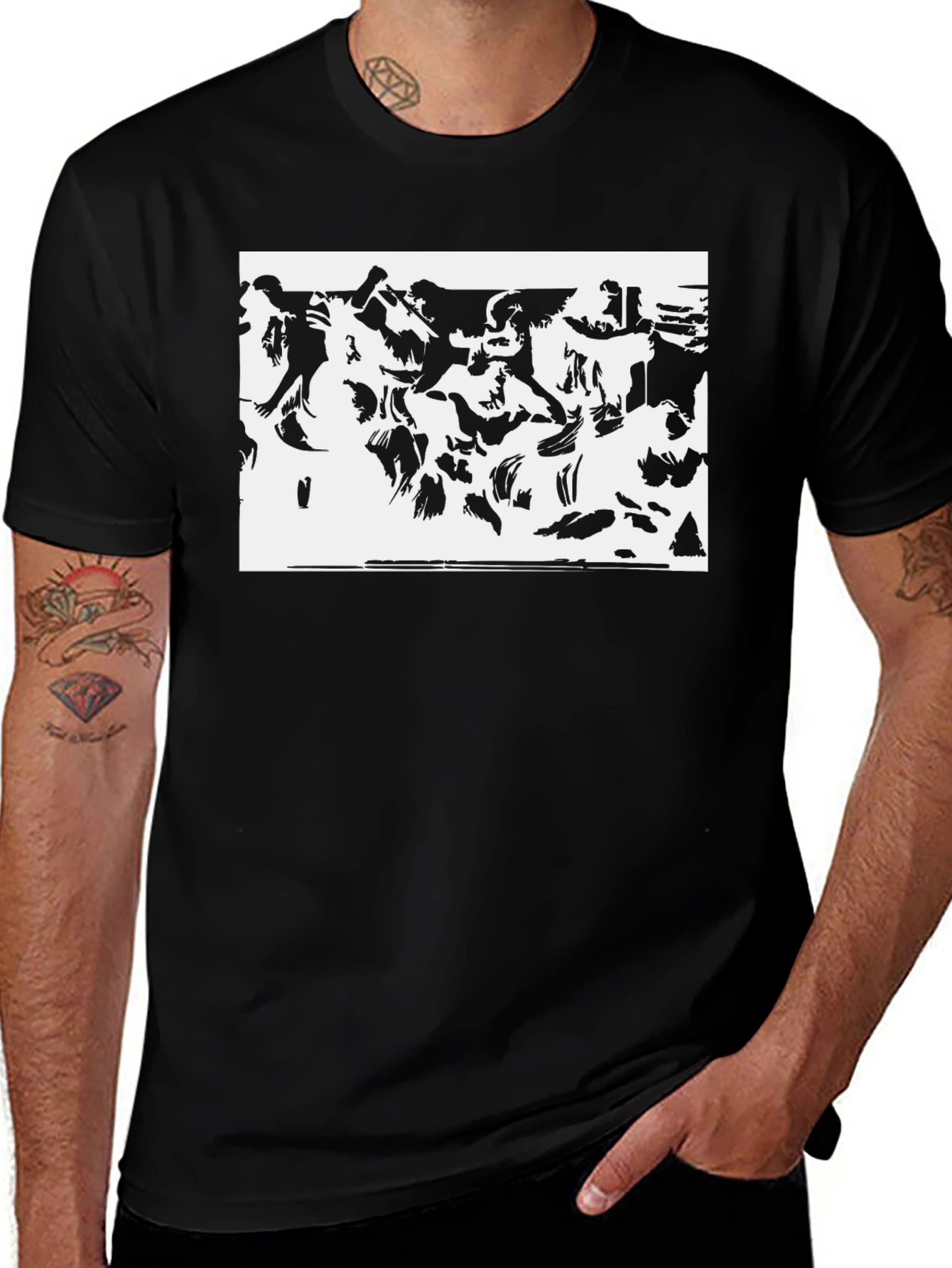 Variant 13 of Abstract Graphic Black T-Shirt