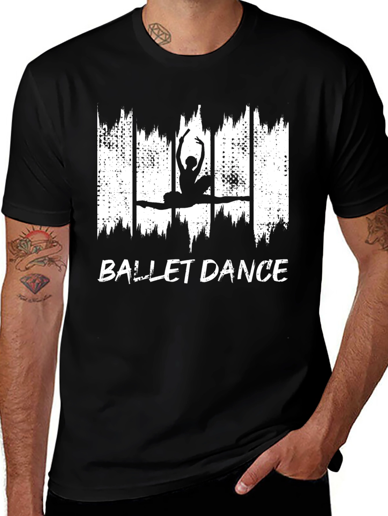 Variant 5 of Ballet Dance Graphic T-Shirt - Black