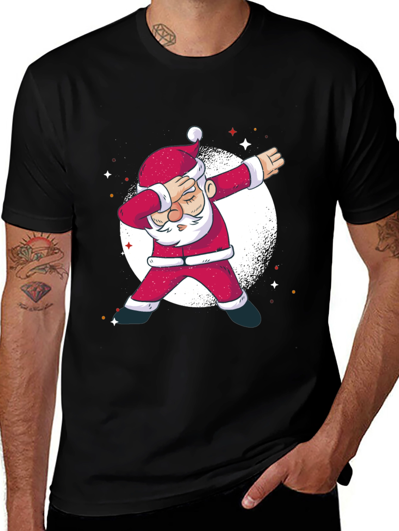 Dabbing Santa Christmas T-Shirt - Festive Holiday Tee
