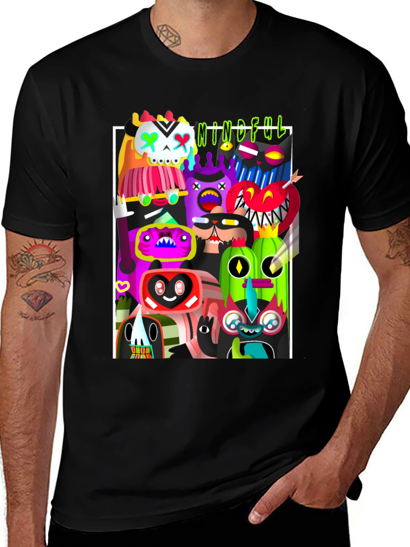 Variant 27 of Mindful Monsters Graphic Print T-Shirt