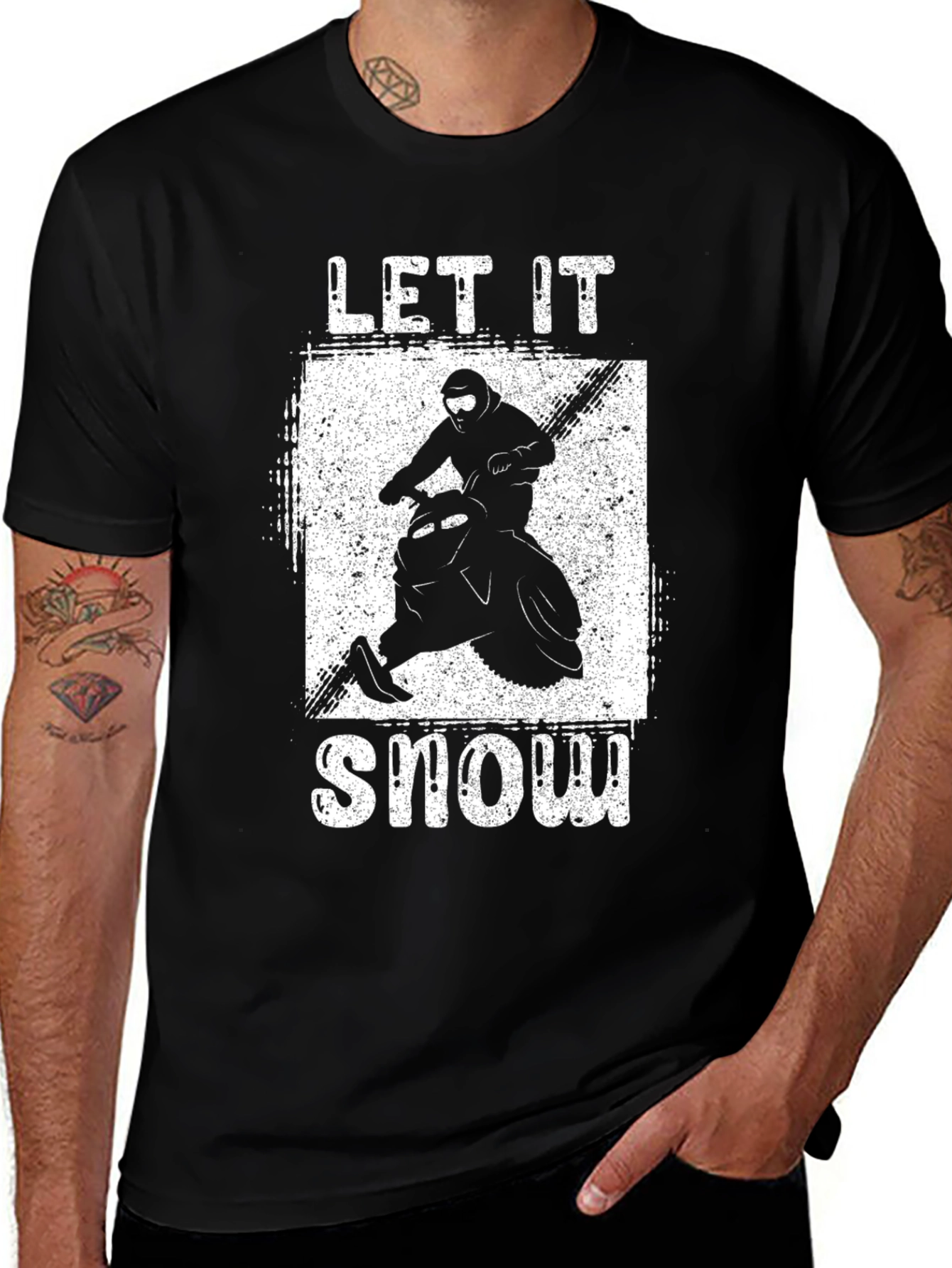 Variant 22 of Let it Snow T-Shirt - Snowmobile Design