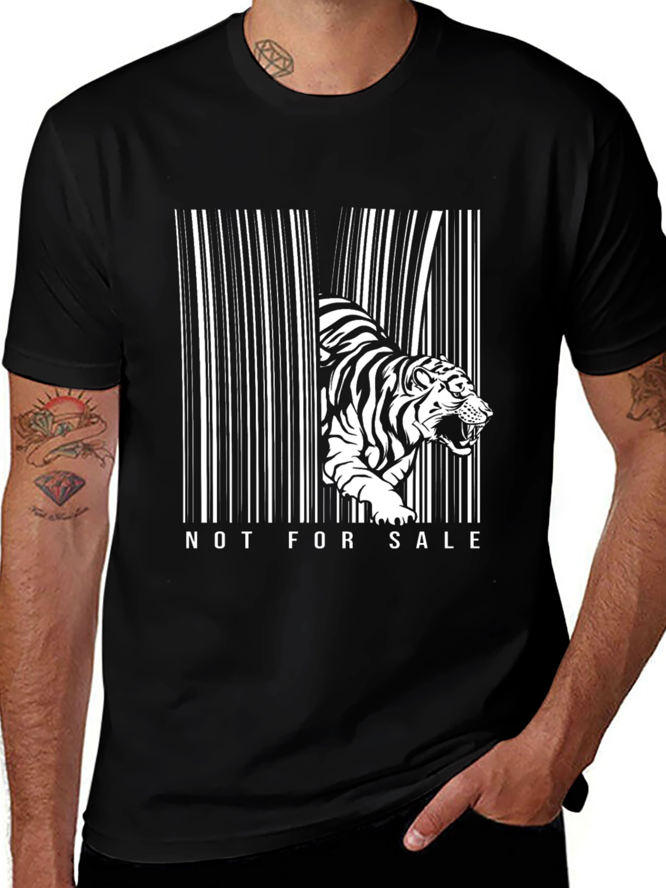 Variant 23 of Barcode Tiger Graphic Tee - Not for Sale