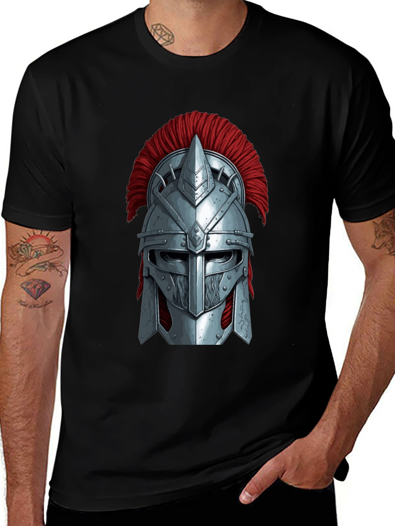 Variant 27 of Roman Warrior Helmet T-Shirt - Black