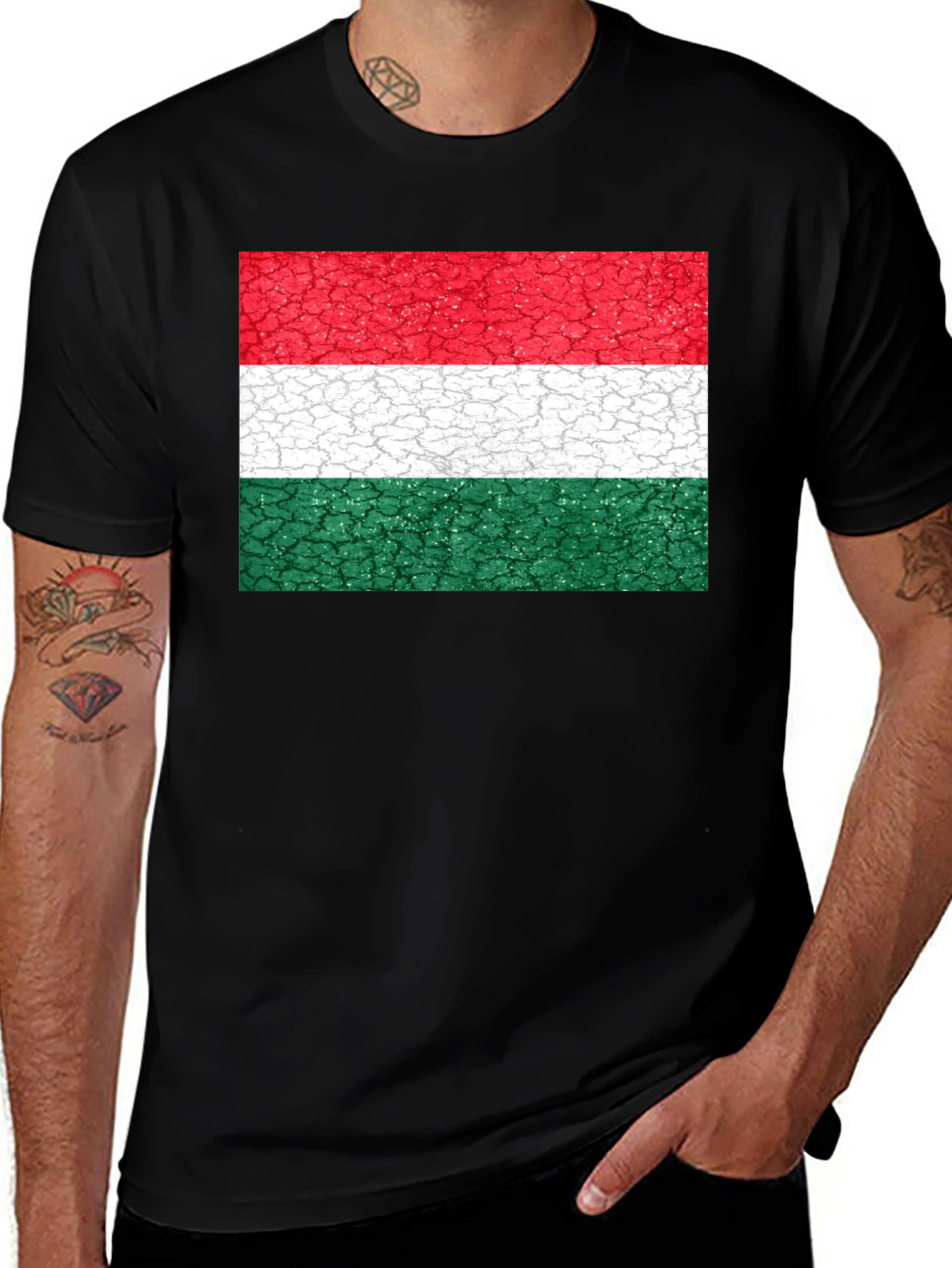 Variant 14 of Hungary Flag T-Shirt - Novelty Graphic Tee