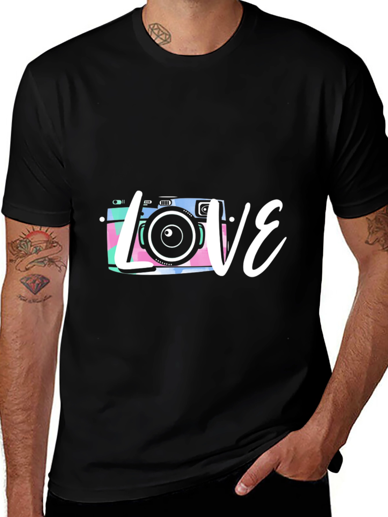 Variant 4 of Camera Love Graphic T-Shirt - Stylish Cotton Tee