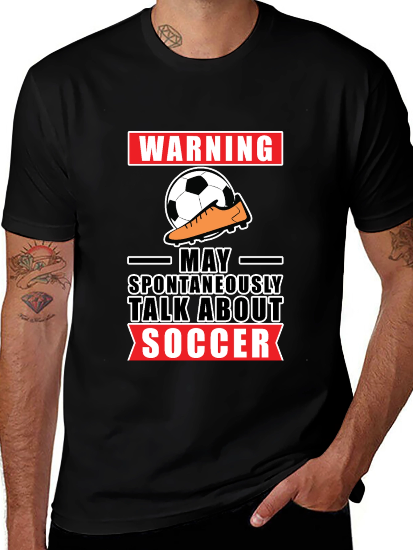 Variant 5 of Warning: May Spontaneously Talk About Soccer T-Shirt