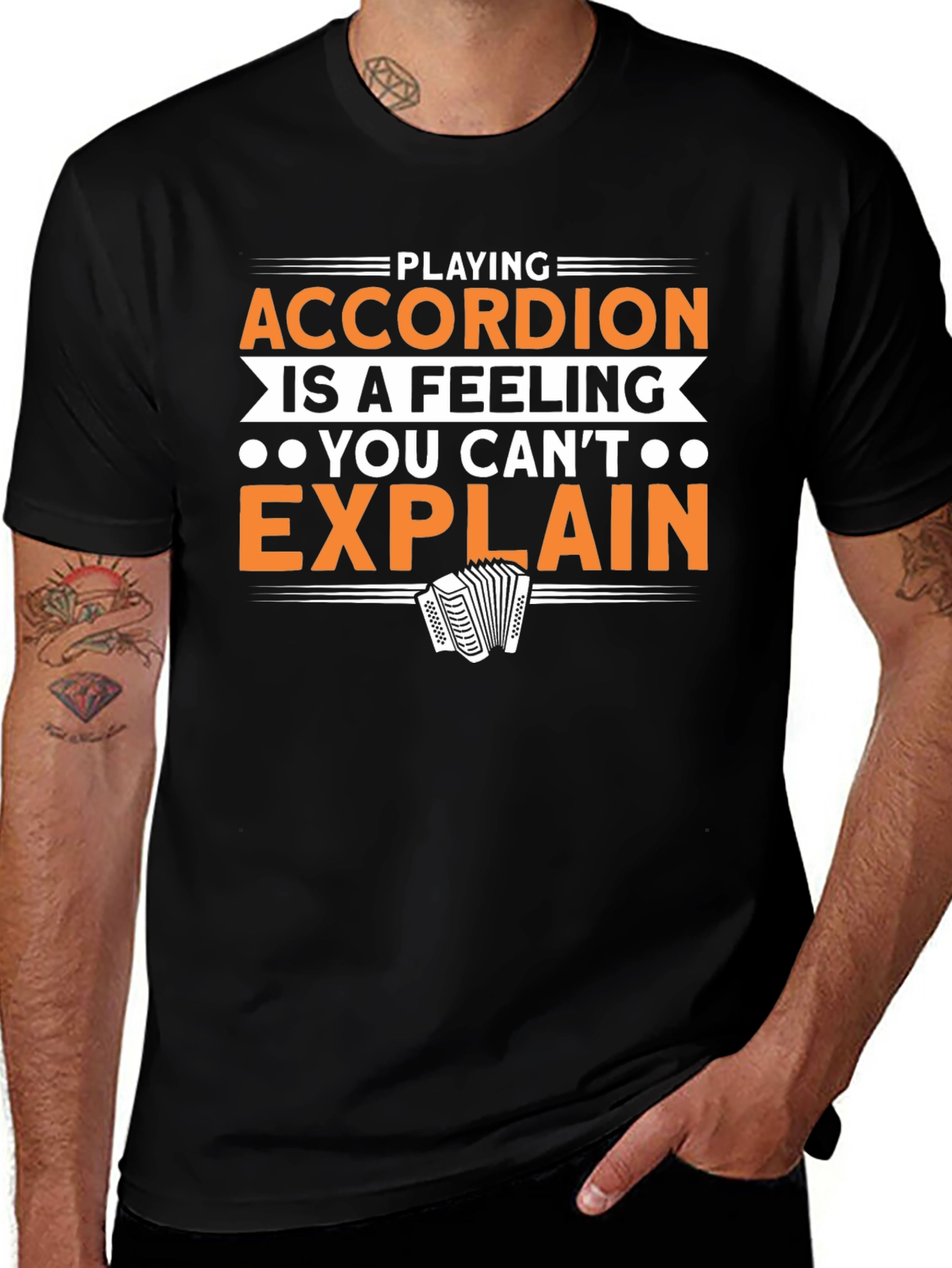 Variant 9 of Accordion Player T-Shirt -  Feeling You Can't Explain