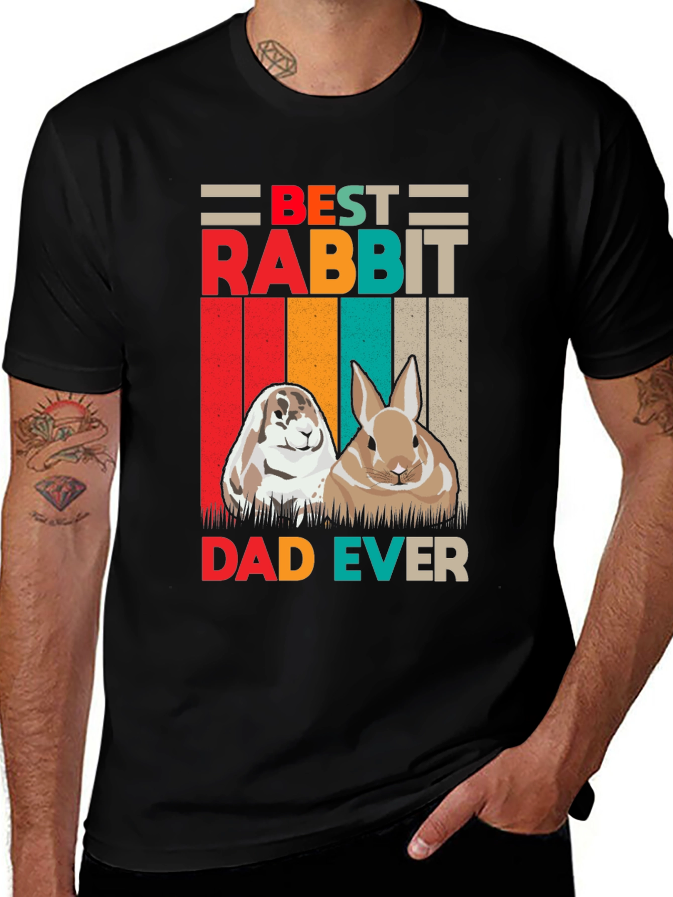 Variant 13 of Best Rabbit Dad Ever T-Shirt
