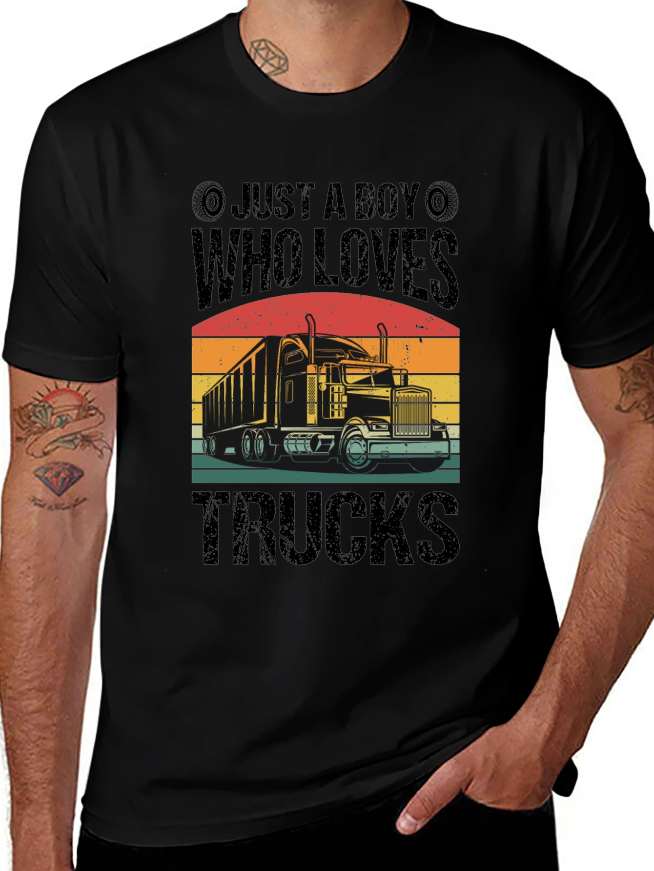 Variant 28 of Just a Boy Who Loves Trucks T-Shirt