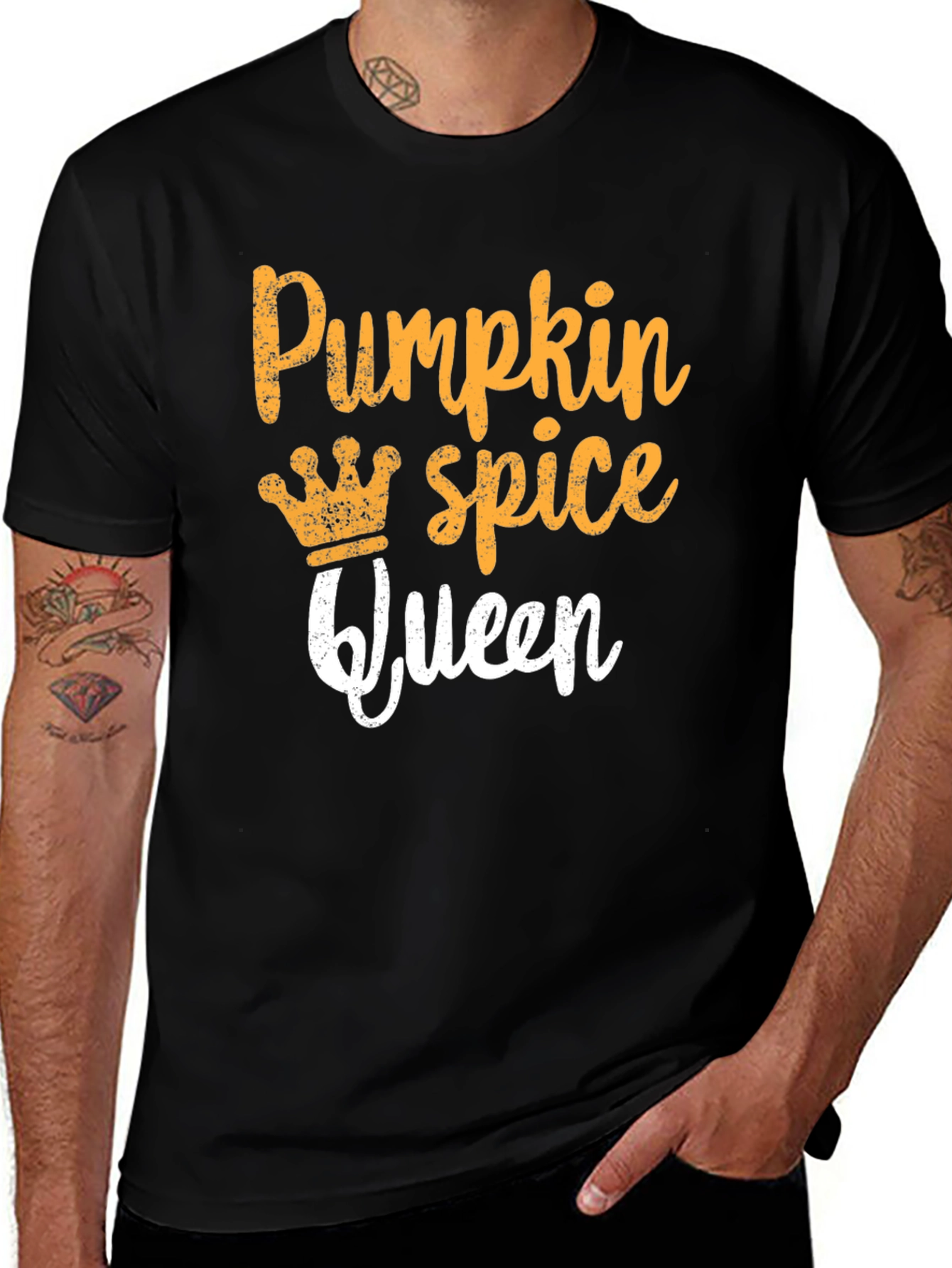 Black Pumpkin Spice Queen Graphic Tee main image